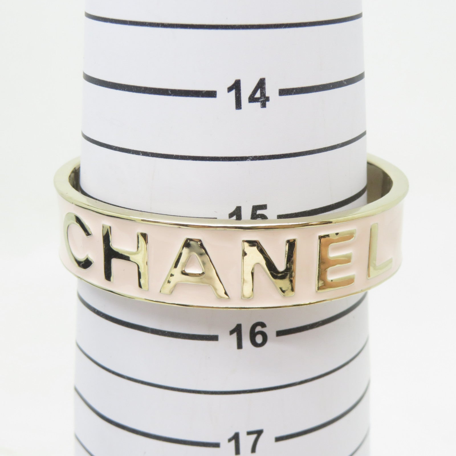 CHANEL 金屬Bangle手鐲金色/粉紅色＃M