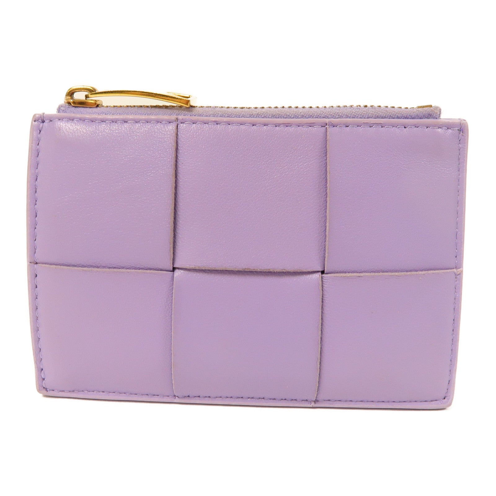 BOTTEGA VENETA 羊皮皮革Coin Purse金扣零錢包紫色