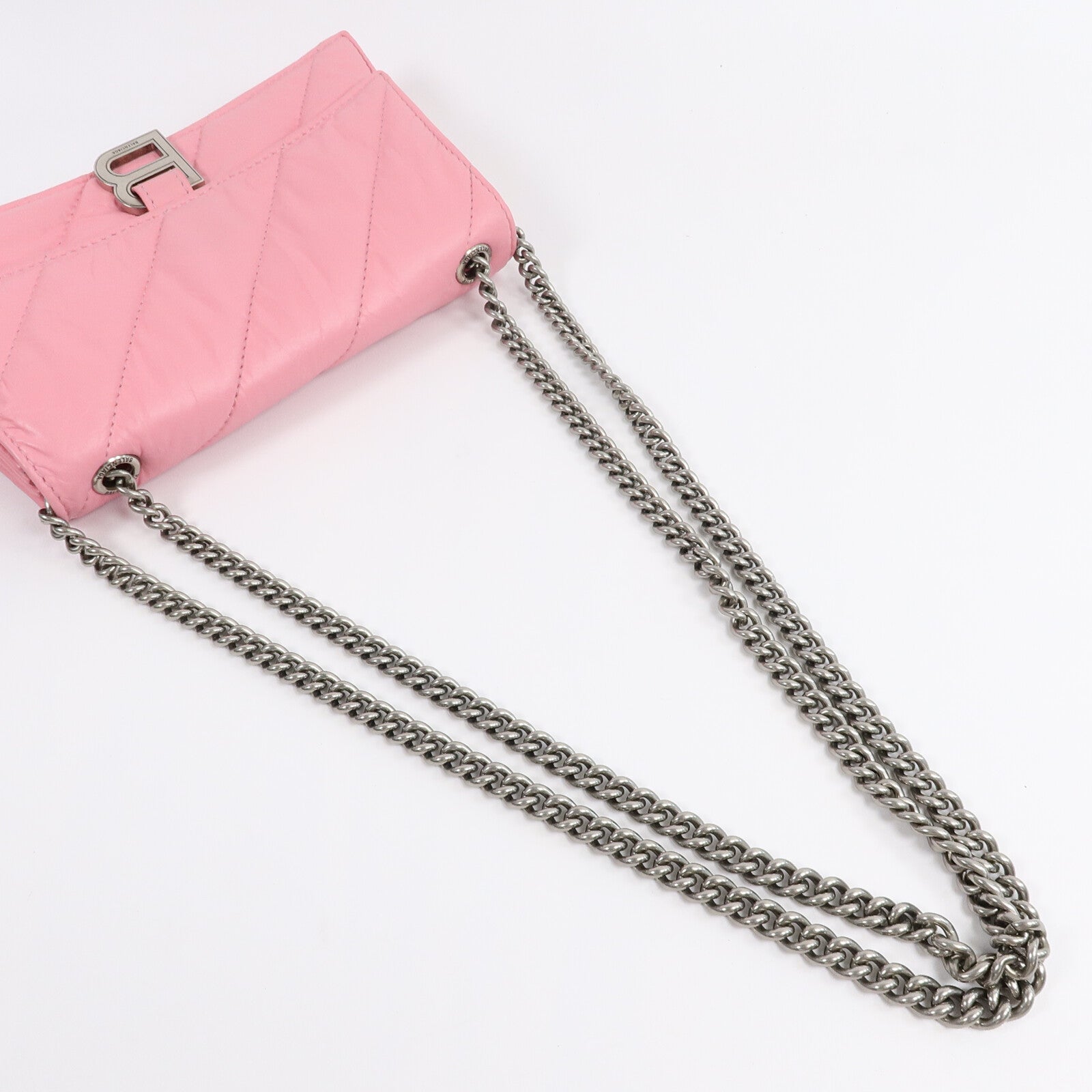 BALENCIAGA 牛皮皮革Crush Chain Quilted Bag鏈帶肩背袋