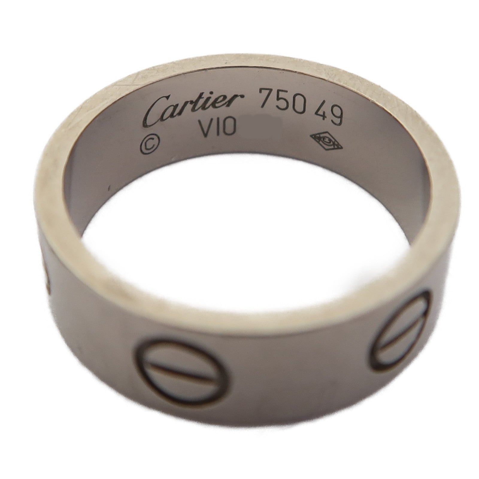CARTIER 18K白金Love Ring戒指Cartier#49/US#4.75