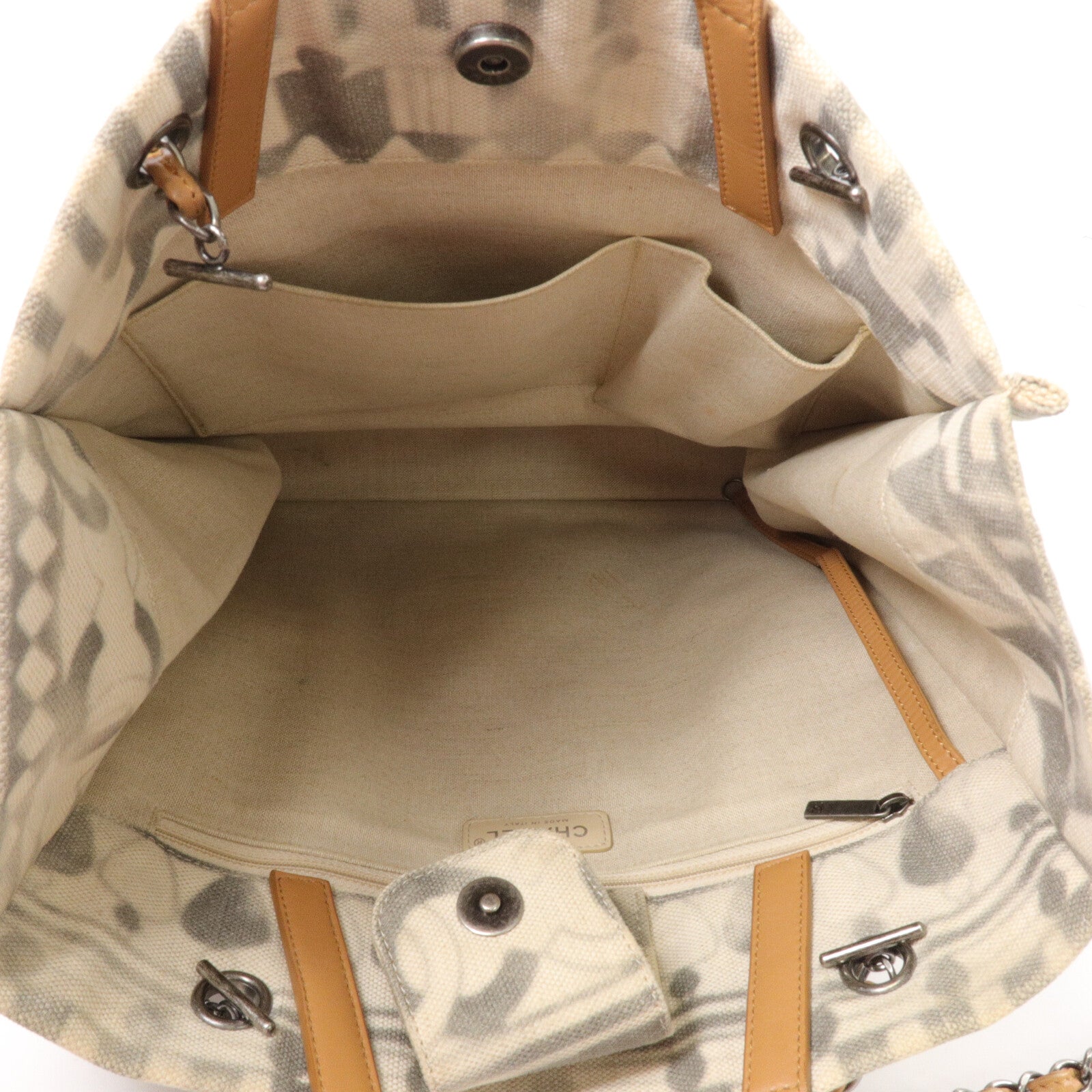 CHANEL 帆布Iliad Shopping Tote Bag手挽肩背兩用袋