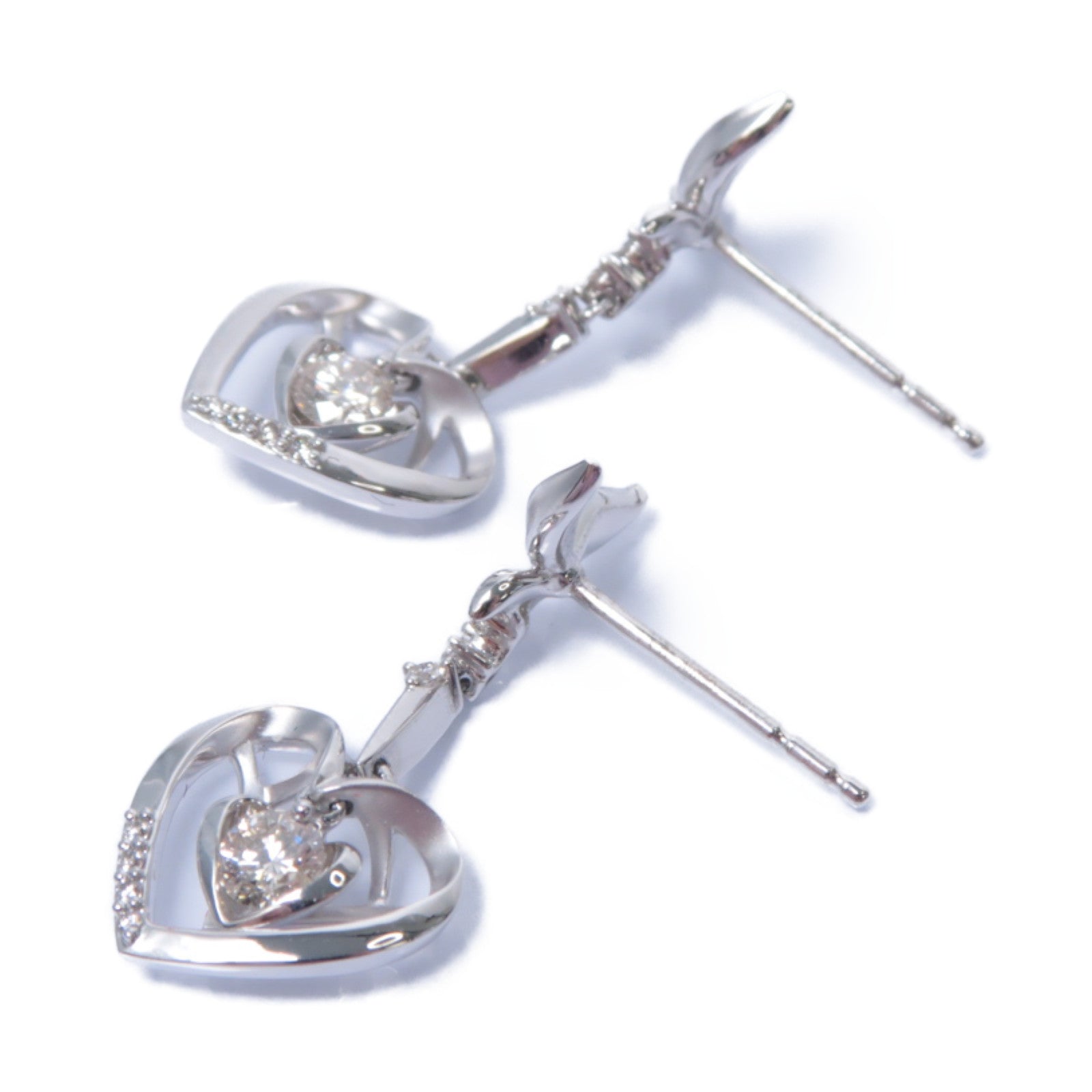 JEWELRY 【激減優惠】18K白金Diamond Earrings 0.314ct/0.101ct鑽石耳環