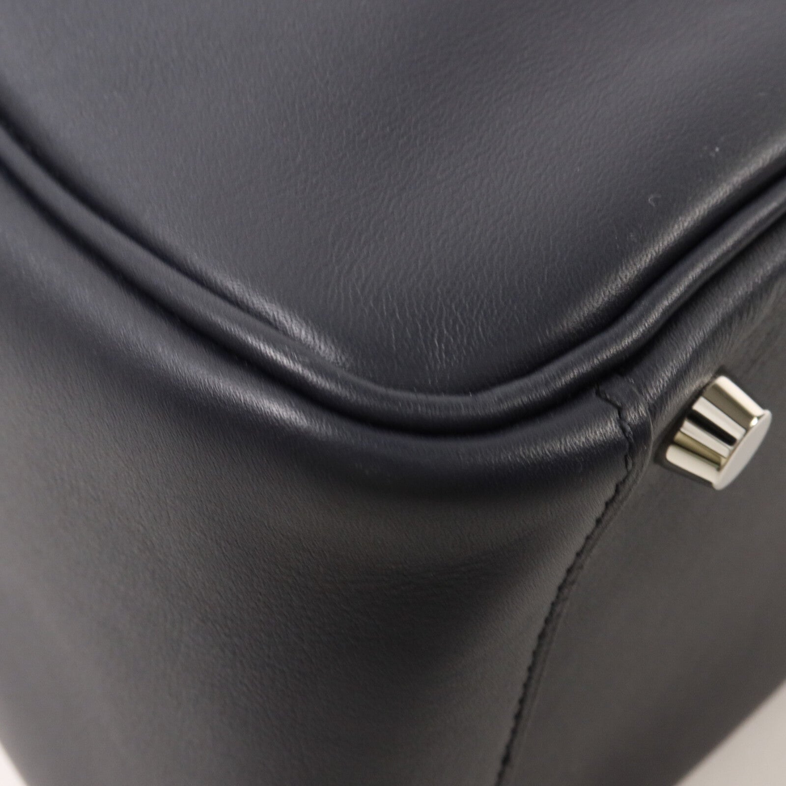 HERMES Swift皮革/Epsom皮革Lindy 26手挽肩背兩用袋Bleu Indigo/Orange Poppy