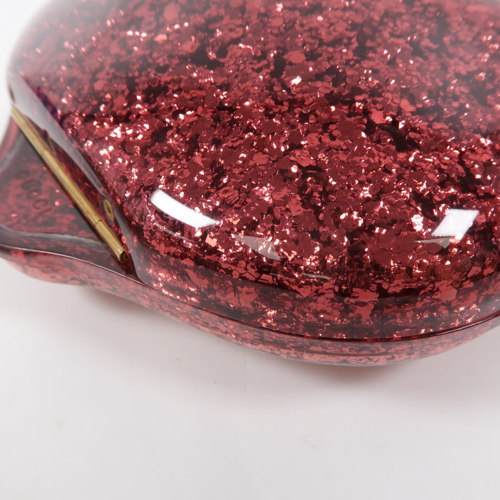 GUCCI Plexiglass Glitter Cat Clutch鏈帶肩背袋