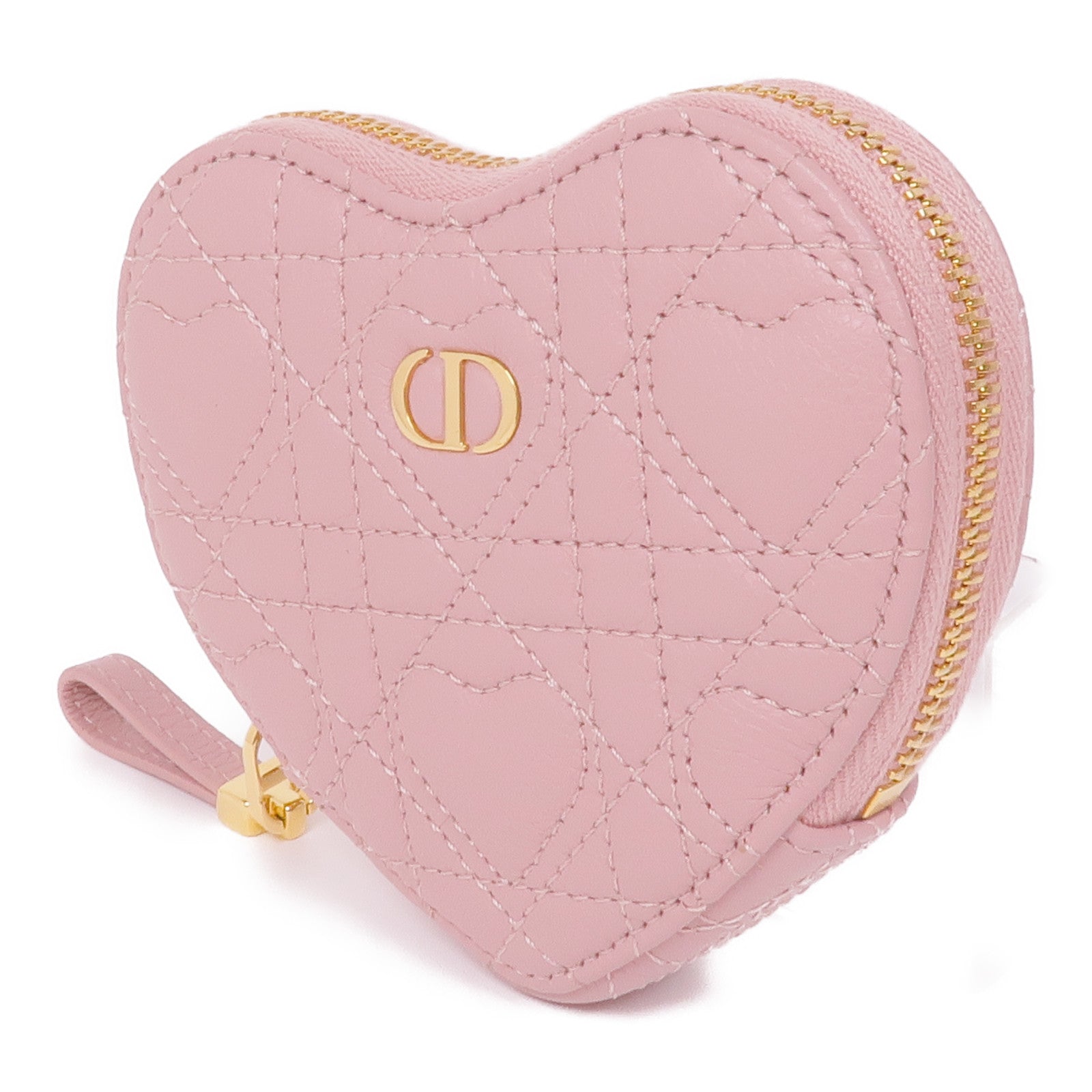 Dior 牛皮皮革Caro Heart Chain Shoulder Bag金扣鏈帶肩背袋