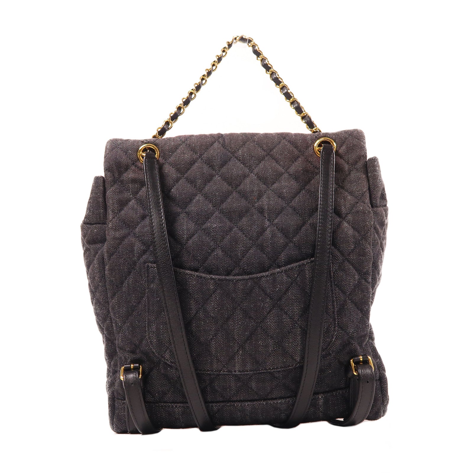 CHANEL 帆布Backpack金扣背包