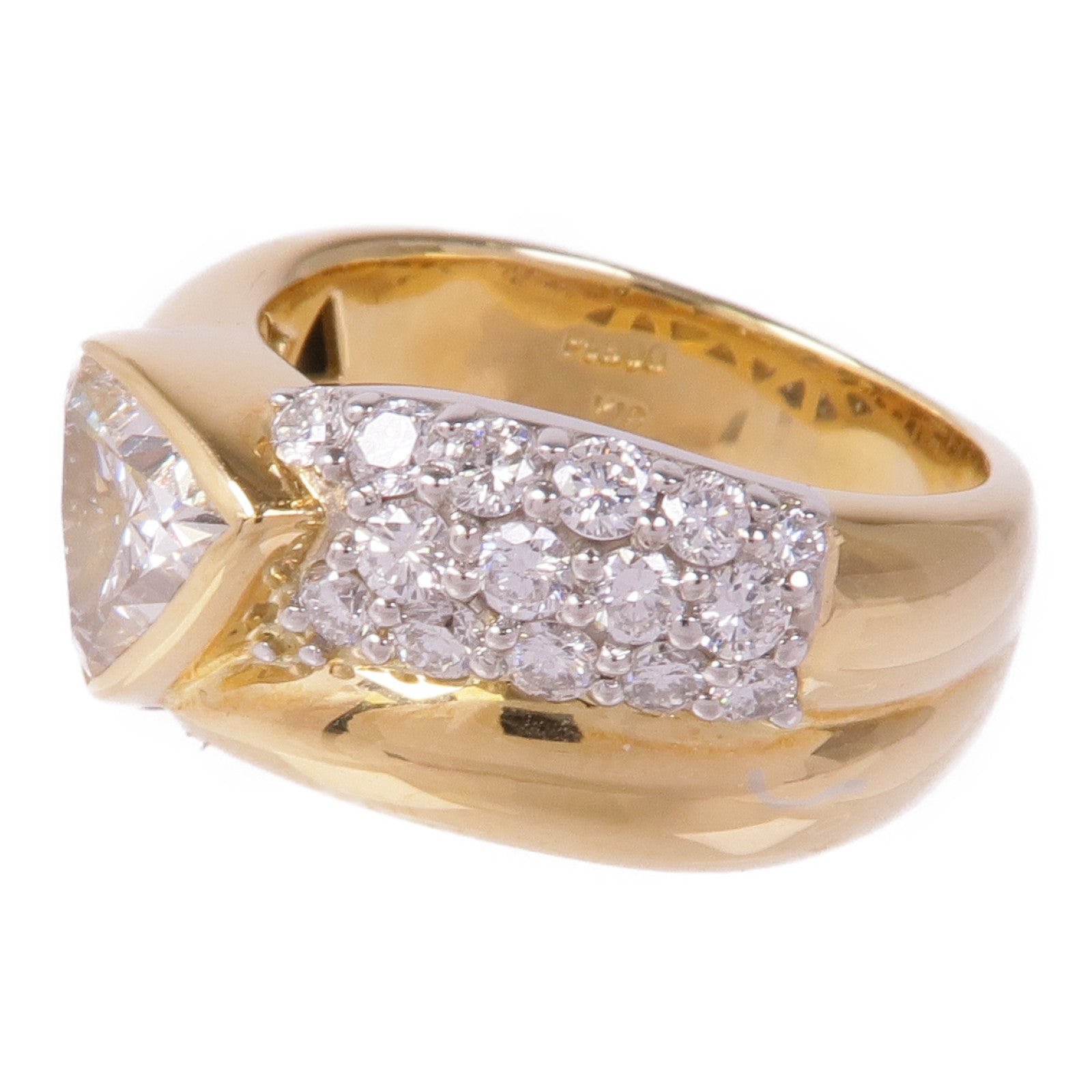 JEWELRY 18K黃金/PT900鉑金Diamond Ring鑽石戒指US#6