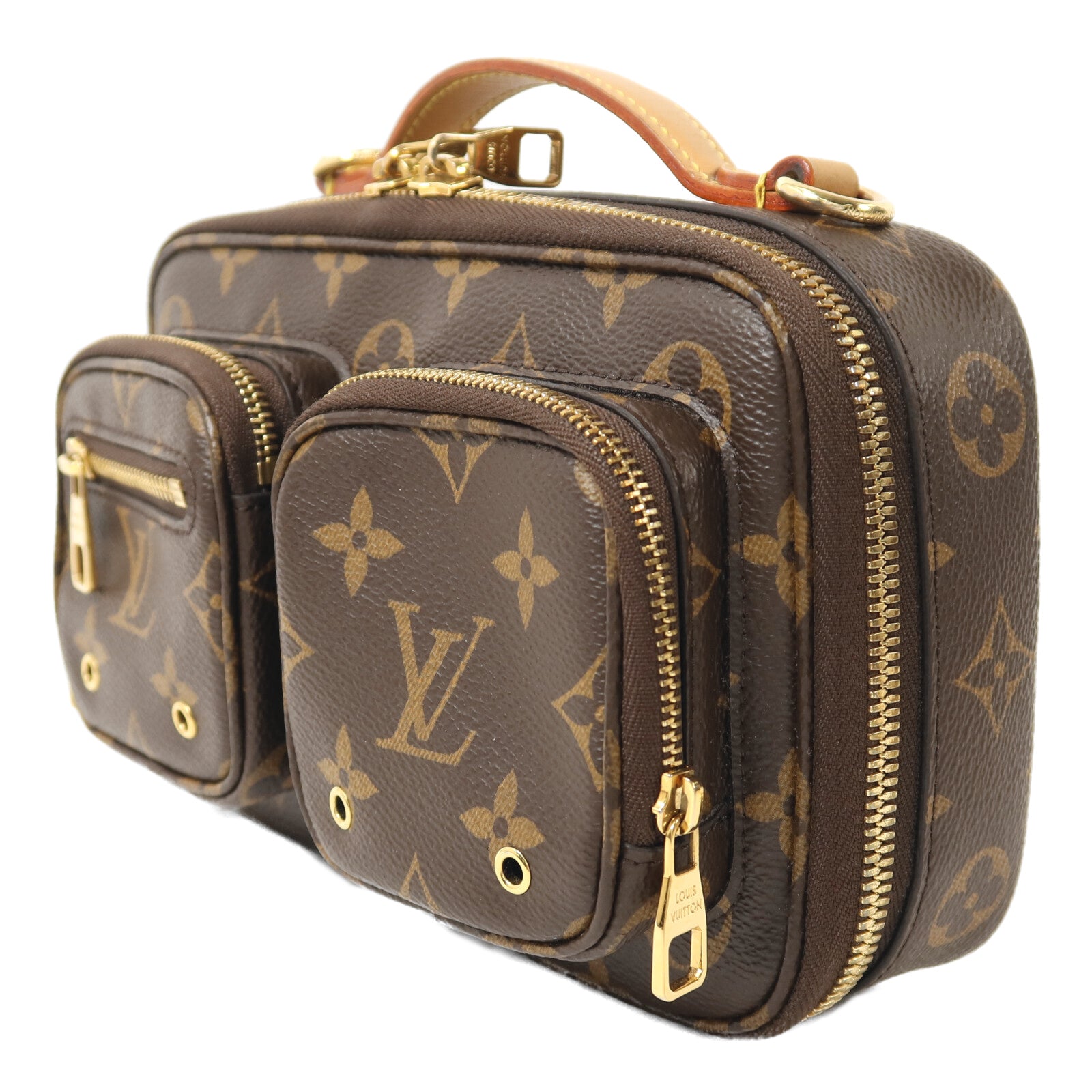 LOUIS VUITTON Monogram Utility金扣手挽肩背兩用袋