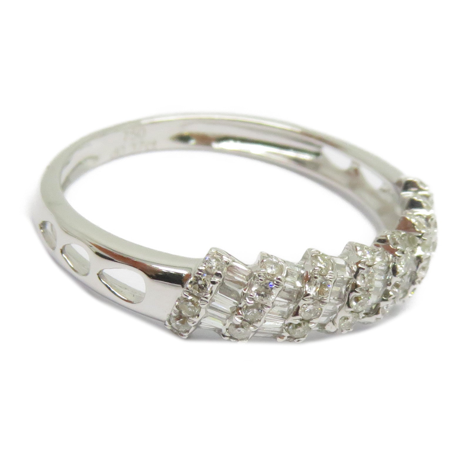 JEWELRY 【激減優惠】18K白金Diamond Ring 0.185ct/0.195鑽石戒指US#6.75銀色