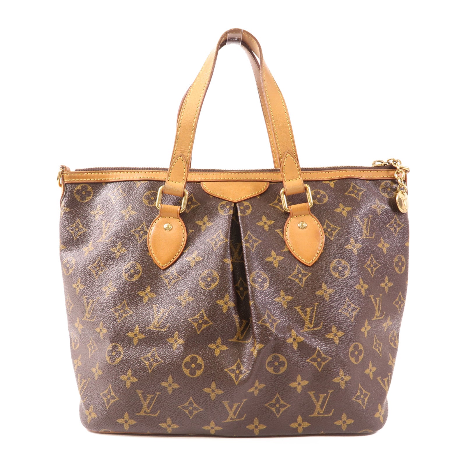 LOUIS VUITTON LV GHW Palermo PM 2 Way Shoulder Bag M40145 Monogram Brown