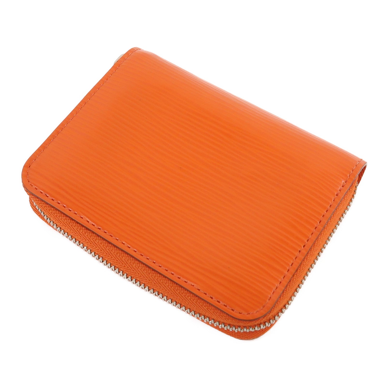 LOUIS VUITTON Epi Zippy Coin Purse銀扣零錢包橙色