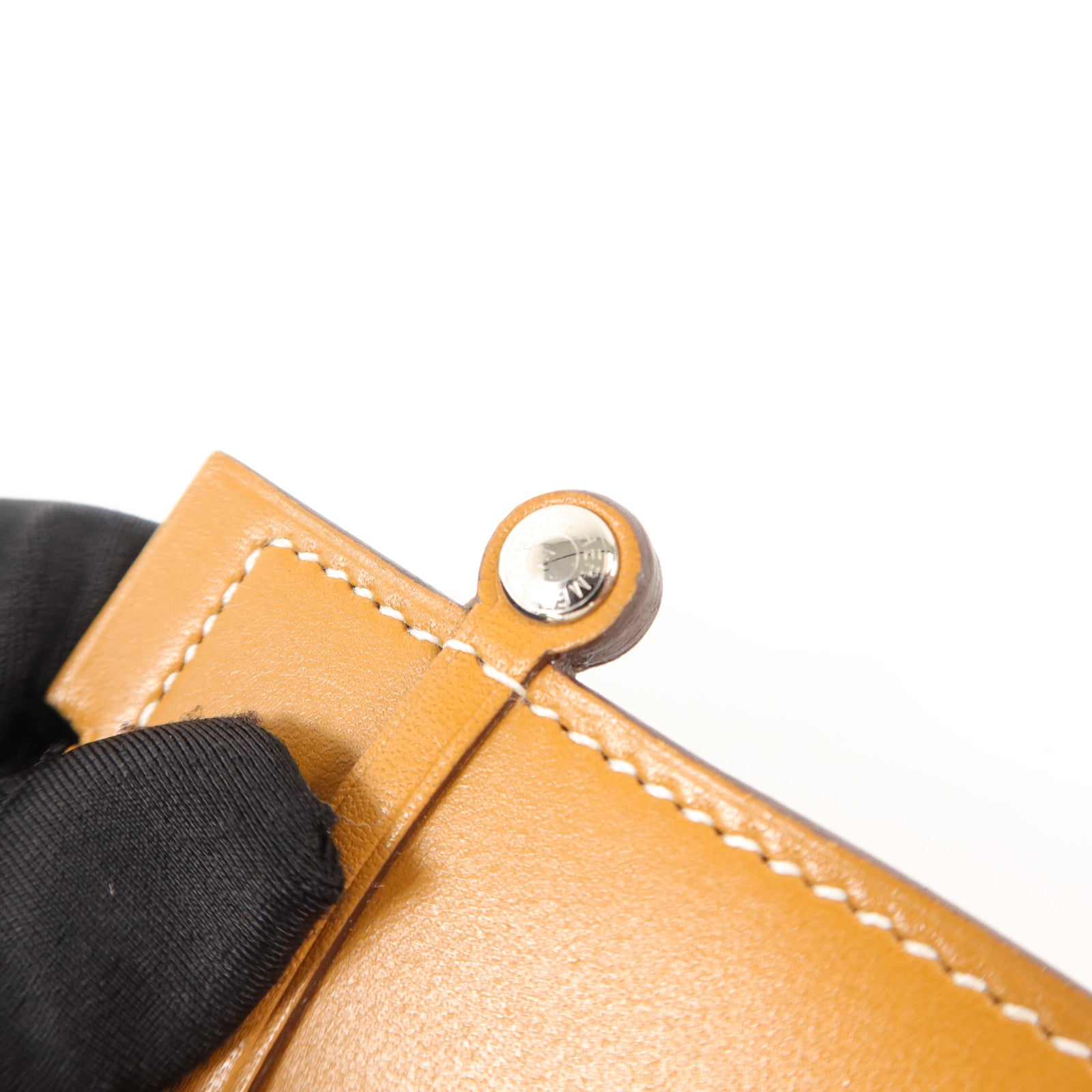 HERMES Swift皮革Paddock Boot Charm掛飾Gold/Mykonos