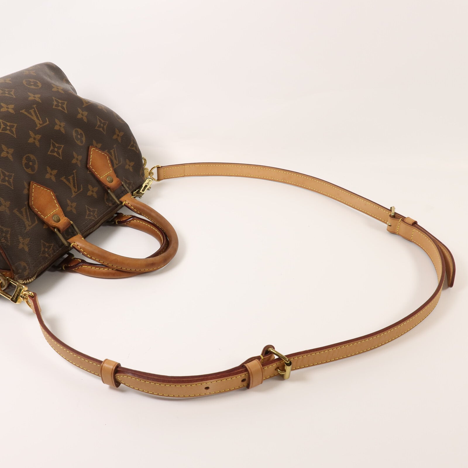 LOUIS VUITTON Monogram Speedy 25金扣手挽肩背兩用袋