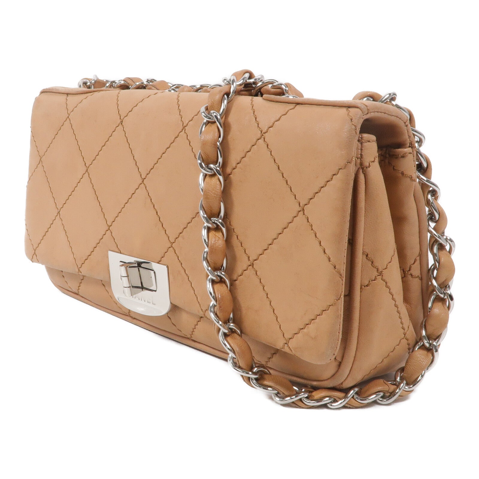 CHANEL 牛皮皮革Chain Shoulder鏈帶肩背袋
