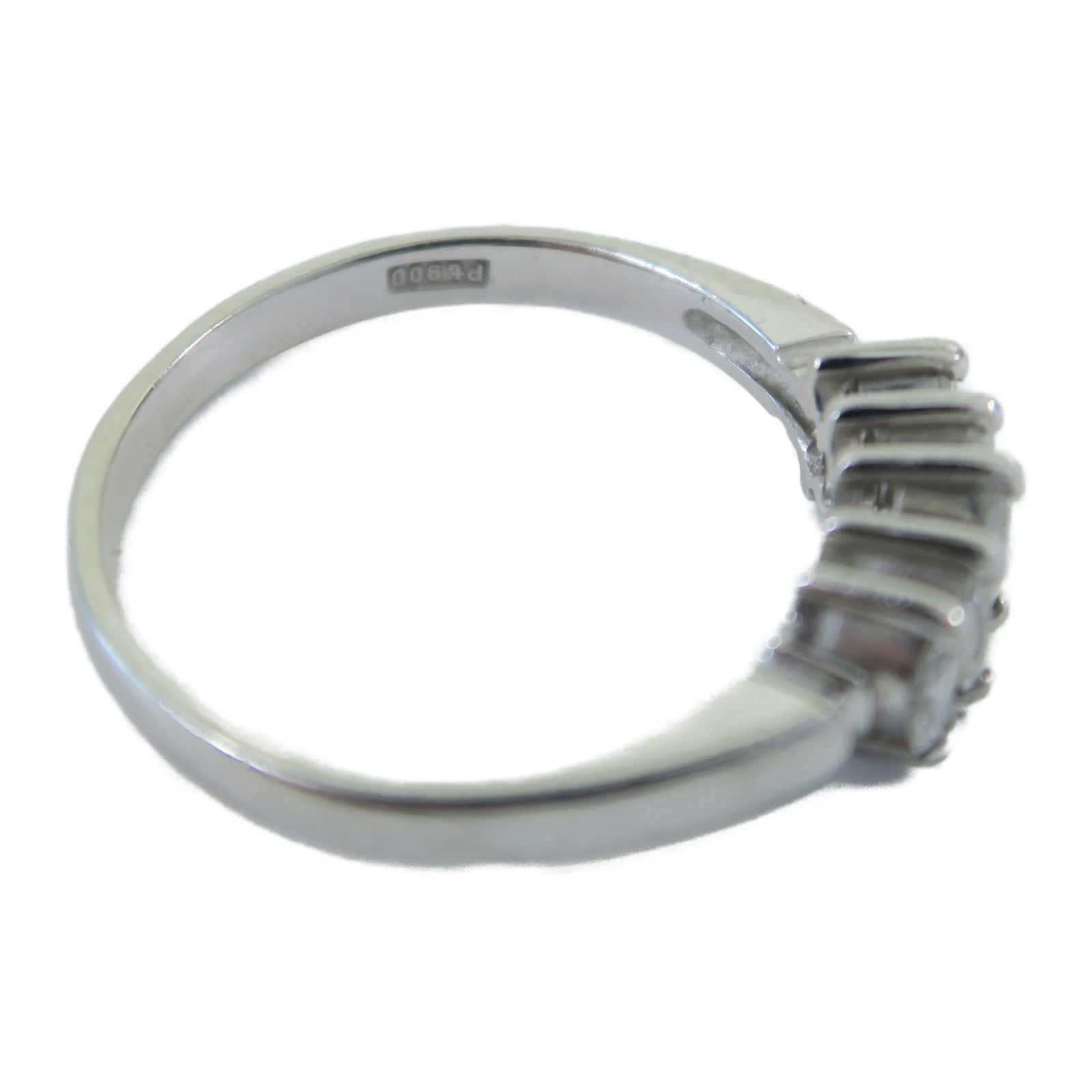 JEWELRY **【激減優惠】PT900鉑金Ring0.56ct鑽石戒指US#8.25銀色