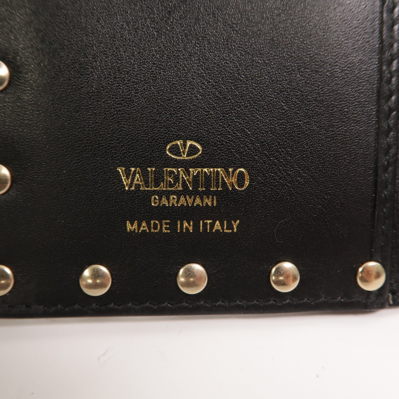Valentino 牛皮皮革Rockstud Zipped Card Holder卡片套