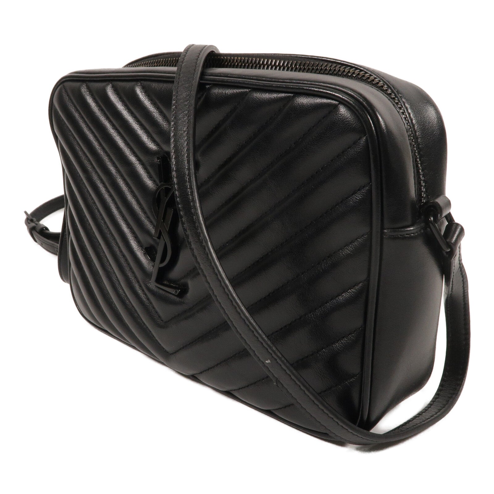 YVES SAINT LAURENT 牛皮皮革Lou Camera Bag肩背袋