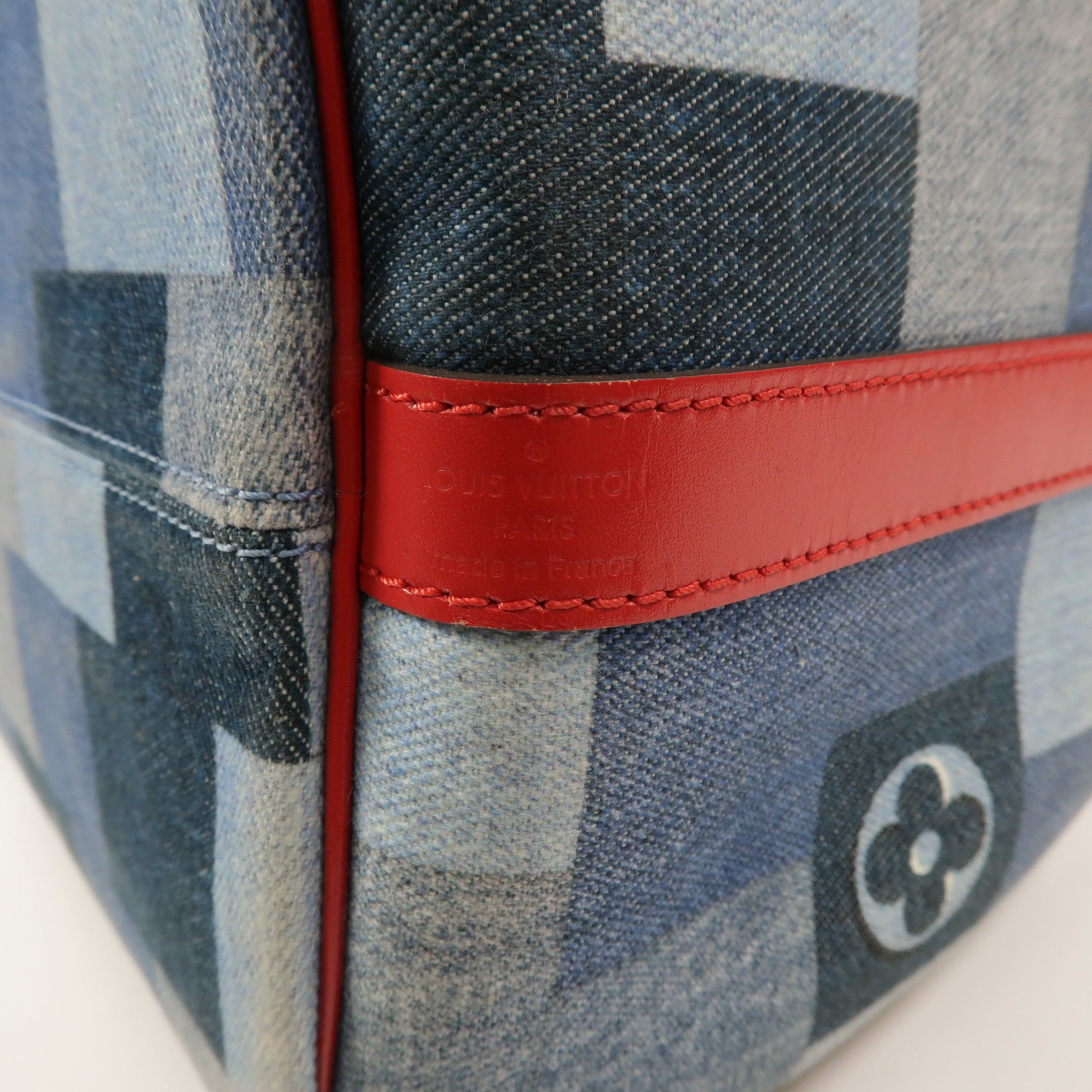 LOUIS VUITTON Monogram Denim Speedy Bandouliere 30手挽肩背兩用袋