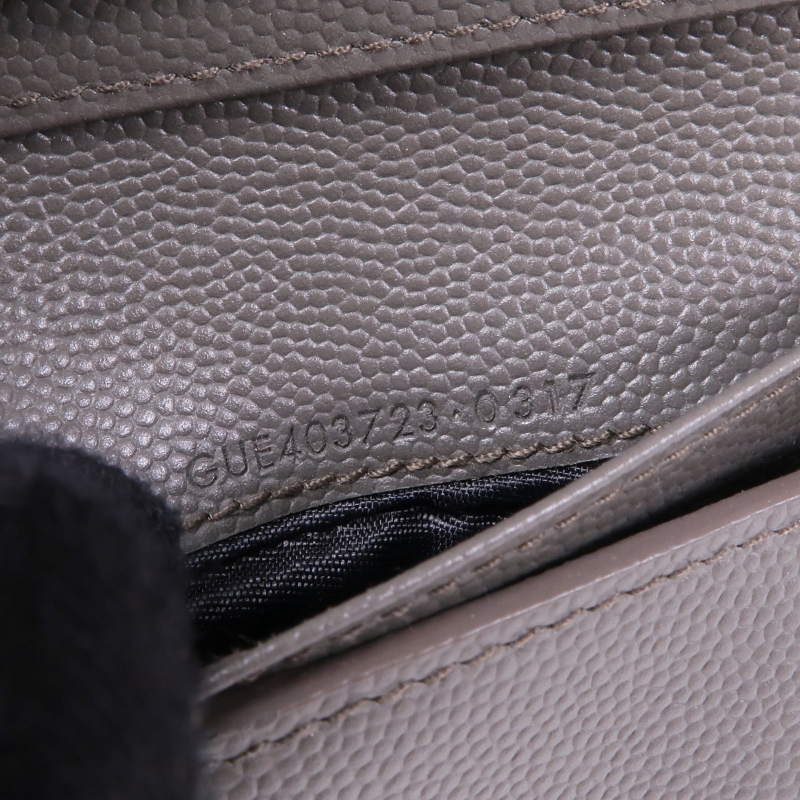 YVES SAINT LAURENT YSL Wallet Calfskin Leather Grey
