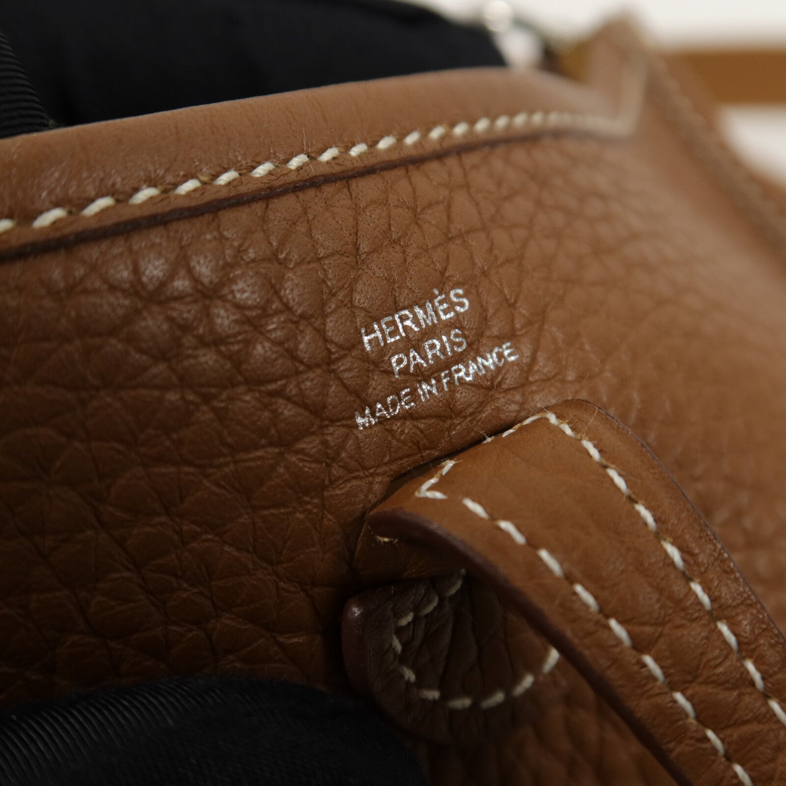 HERMES Clemence皮革Evelyne TPM肩背袋Gold
