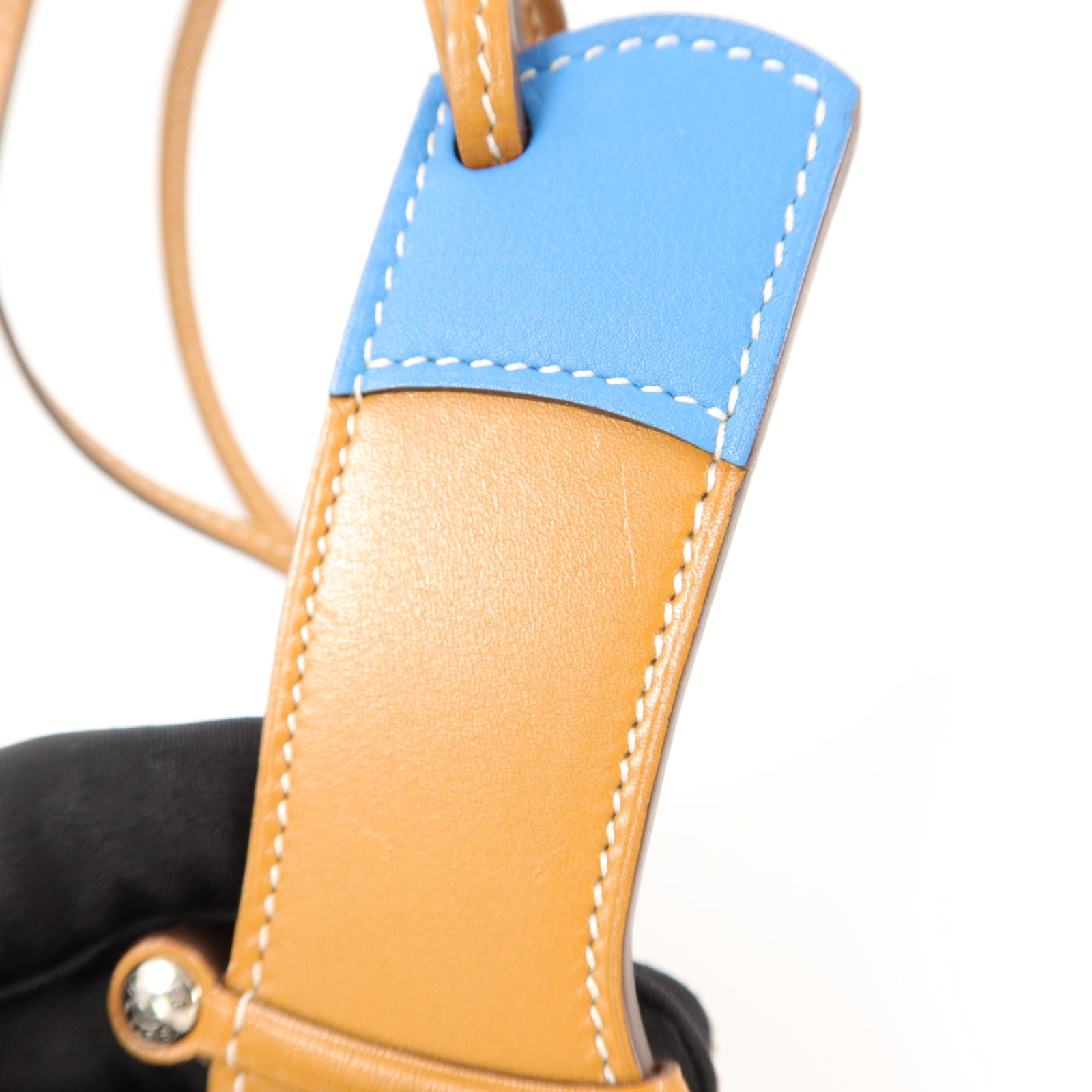 HERMES Swift皮革Paddock Boot Charm掛飾Gold/Mykonos