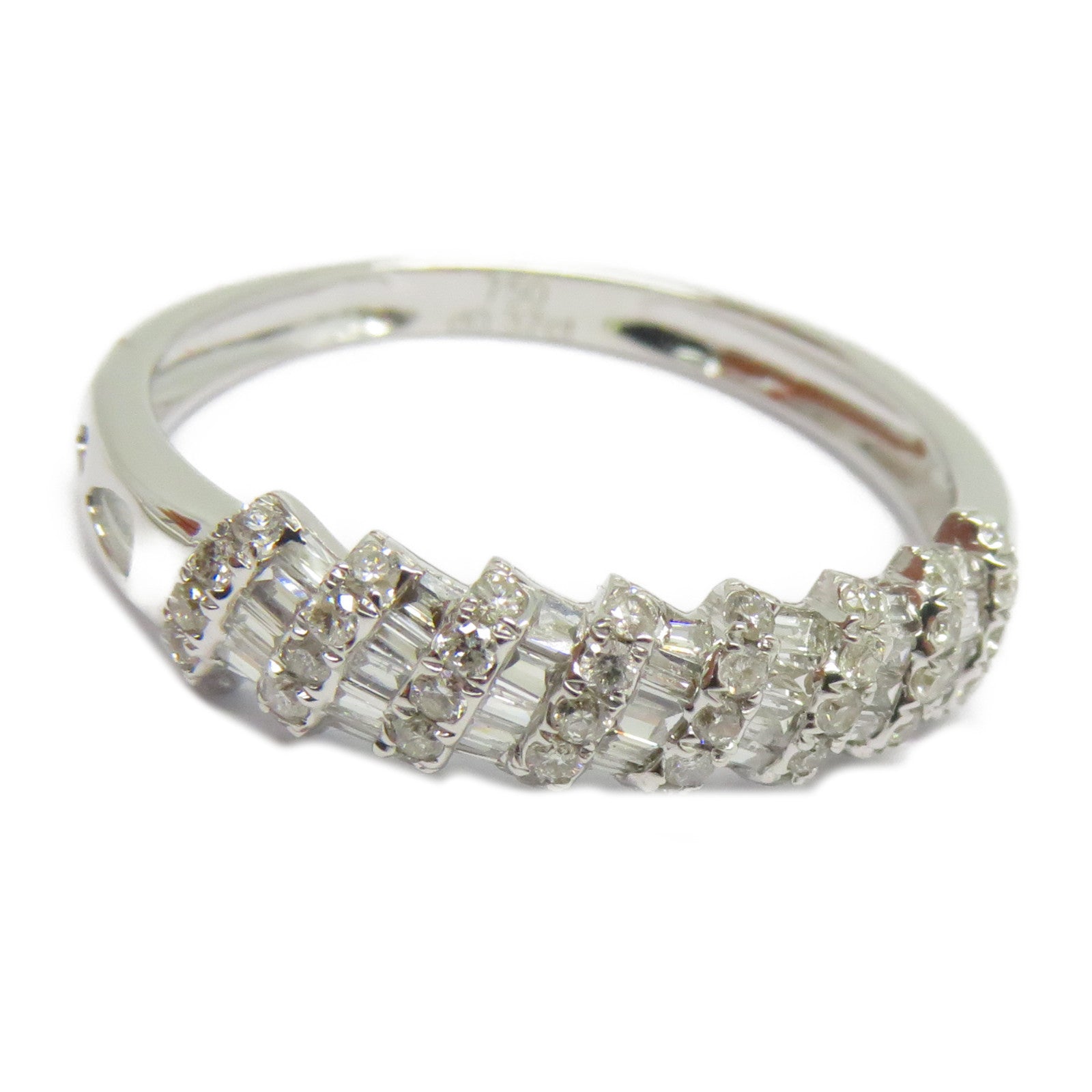 JEWELRY 【激減優惠】18K白金Diamond Ring 0.185ct/0.195鑽石戒指US#6.75銀色