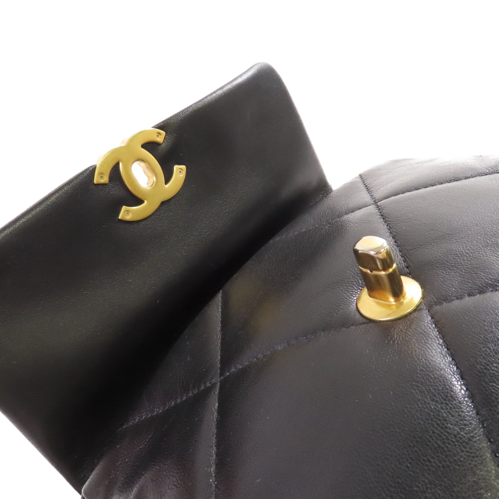 CHANEL 菱格羊皮皮革Chanel 19 Small 2Way Shoulder Bag鏈帶手挽肩背兩用袋黑色