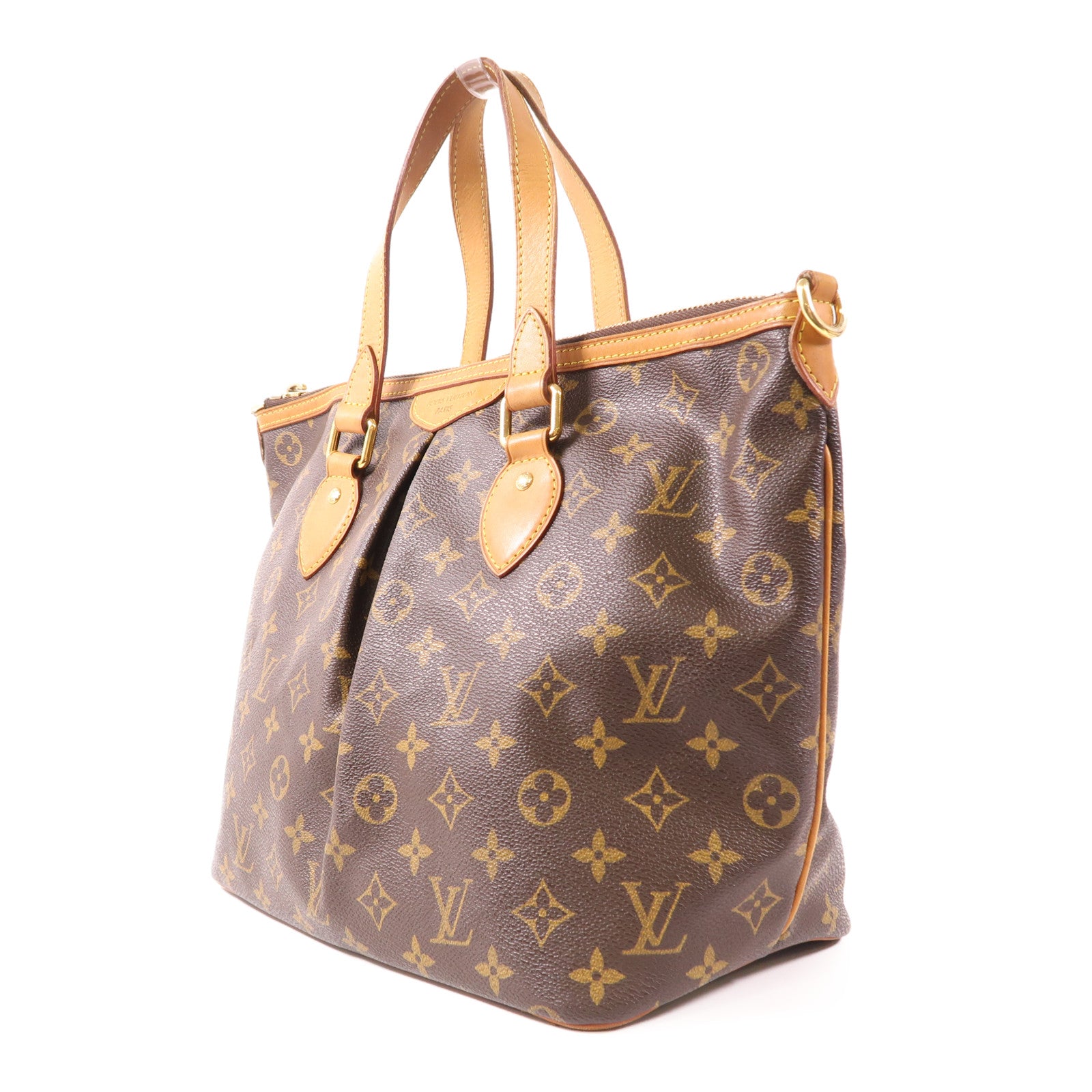 LOUIS VUITTON LV GHW Palermo PM 2 Way Shoulder Bag M40145 Monogram Brown