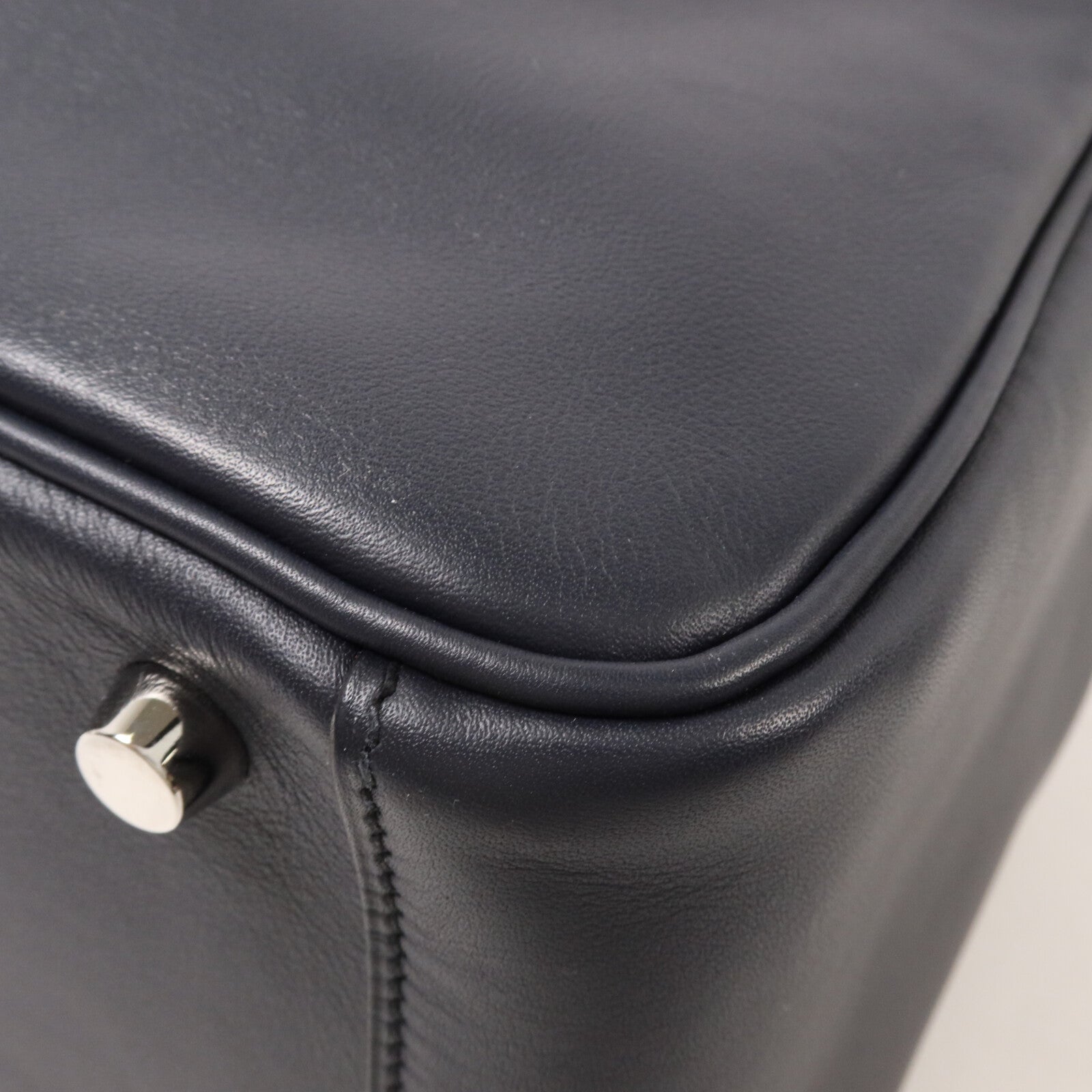 HERMES Swift皮革/Epsom皮革Lindy 26手挽肩背兩用袋Bleu Indigo/Orange Poppy