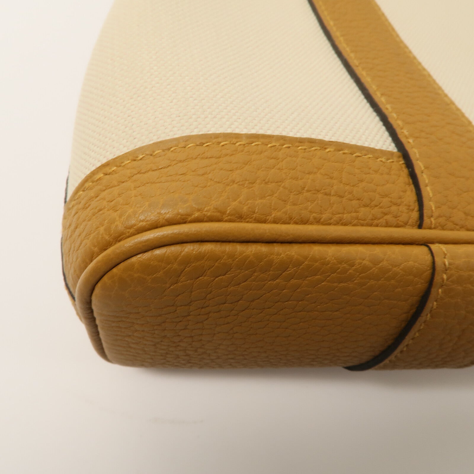 HERMES 帆布Garden File 28手挽肩背兩用袋Sesame