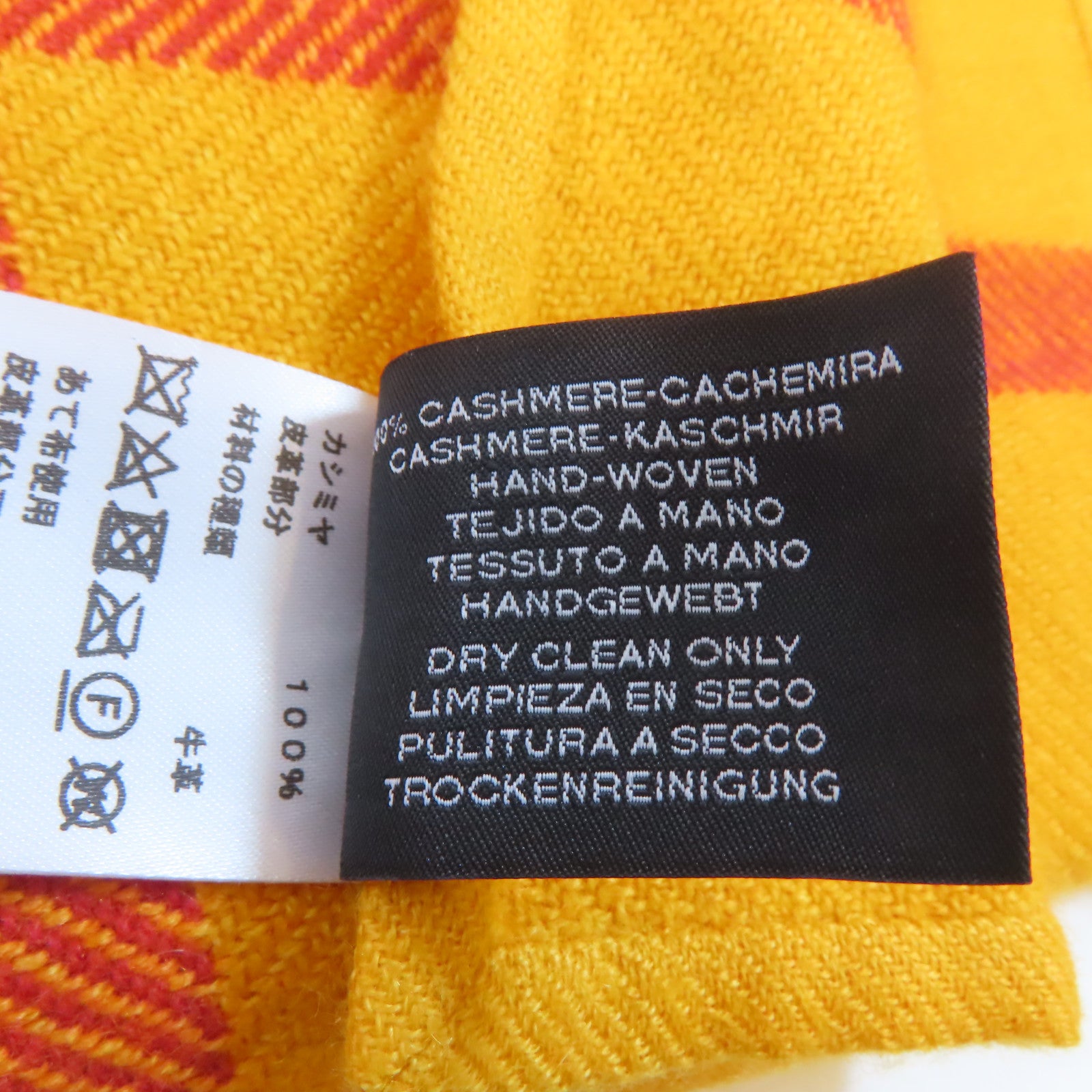 HERMES 羊絨Blanket毯子橙色/紅色