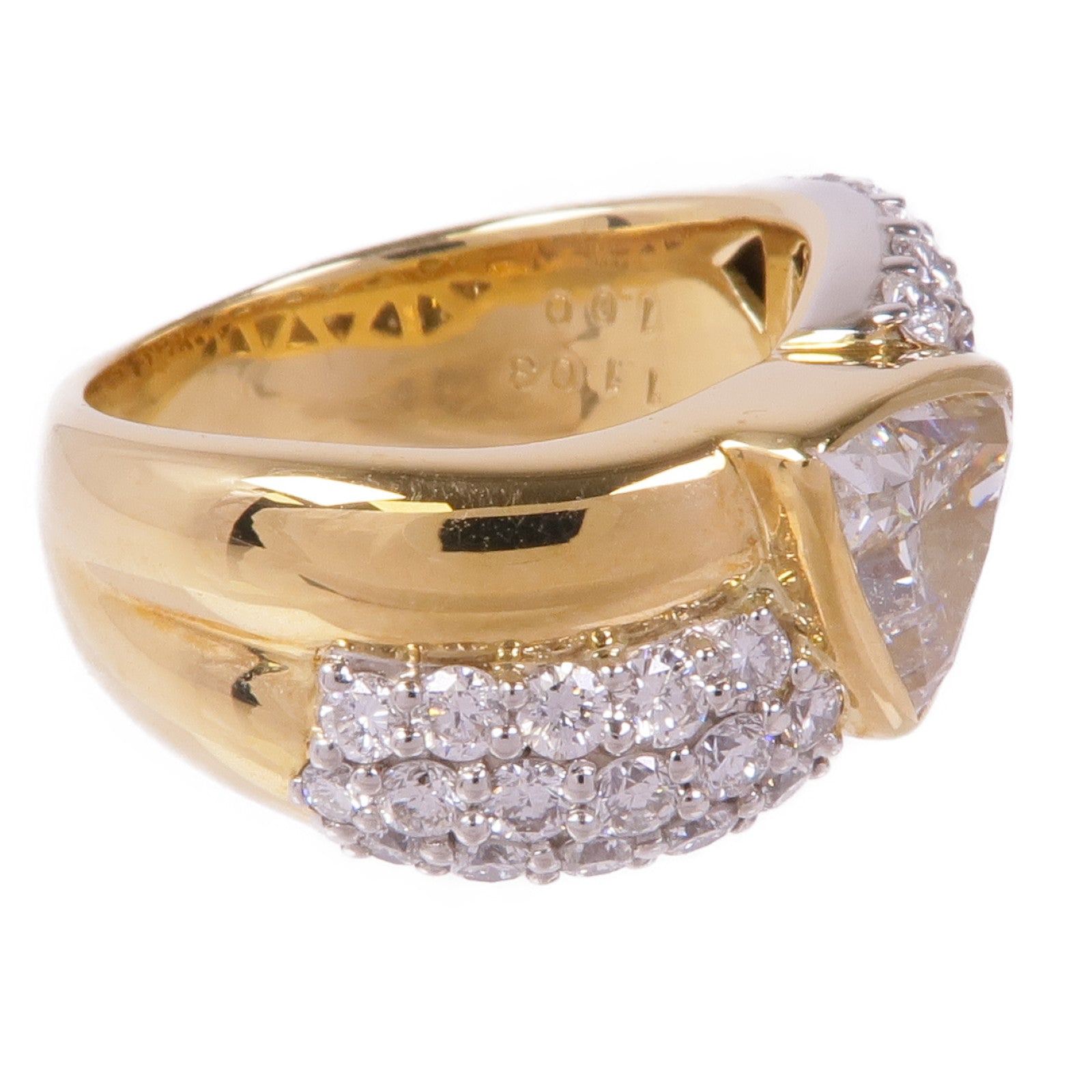 JEWELRY 【激減優惠】18K黃金/PT900鉑金Diamond Ring鑽石戒指US#6