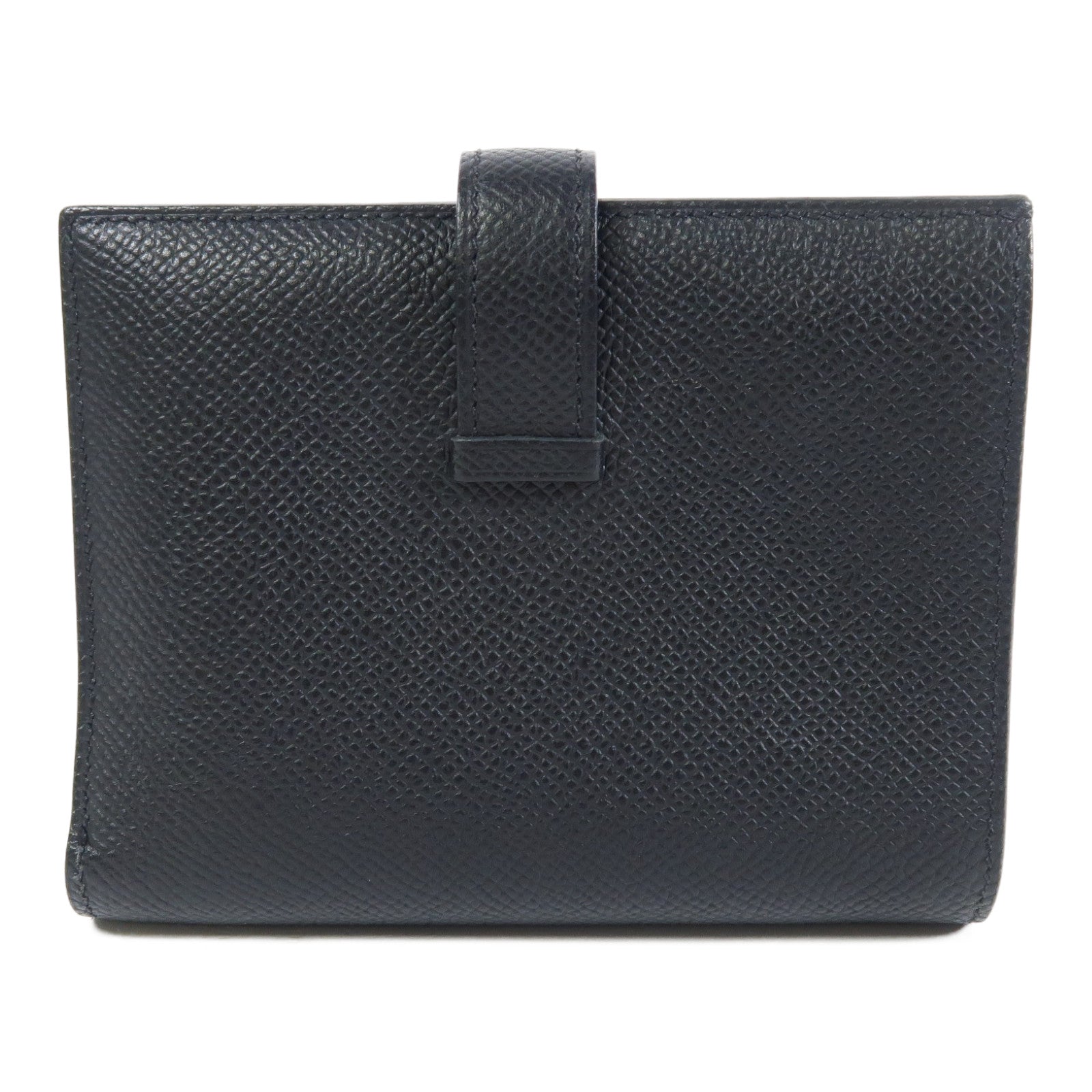 HERMES Epsom皮革Bearn Compact金扣錢包Noir