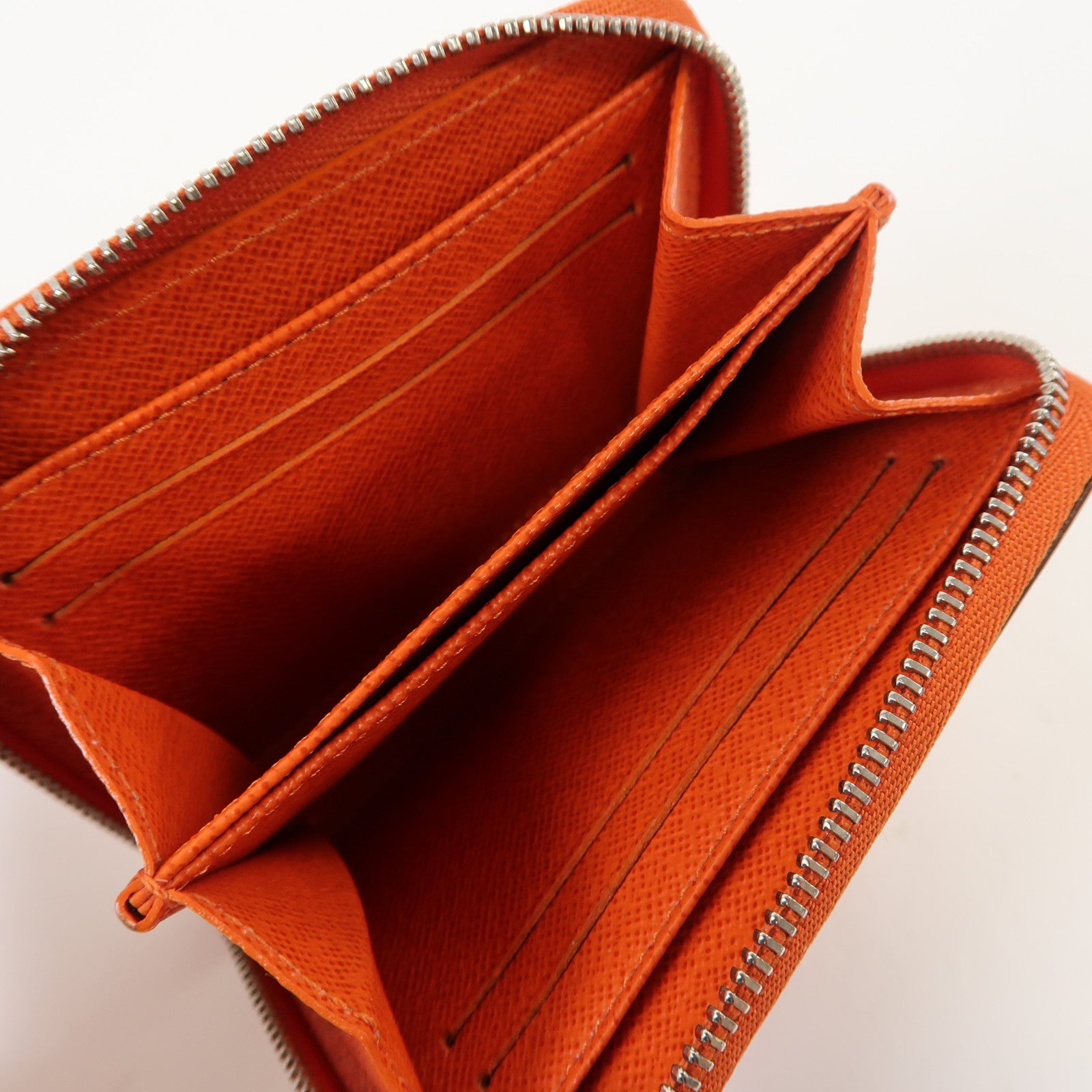 LOUIS VUITTON Epi Zippy Coin Purse銀扣零錢包橙色