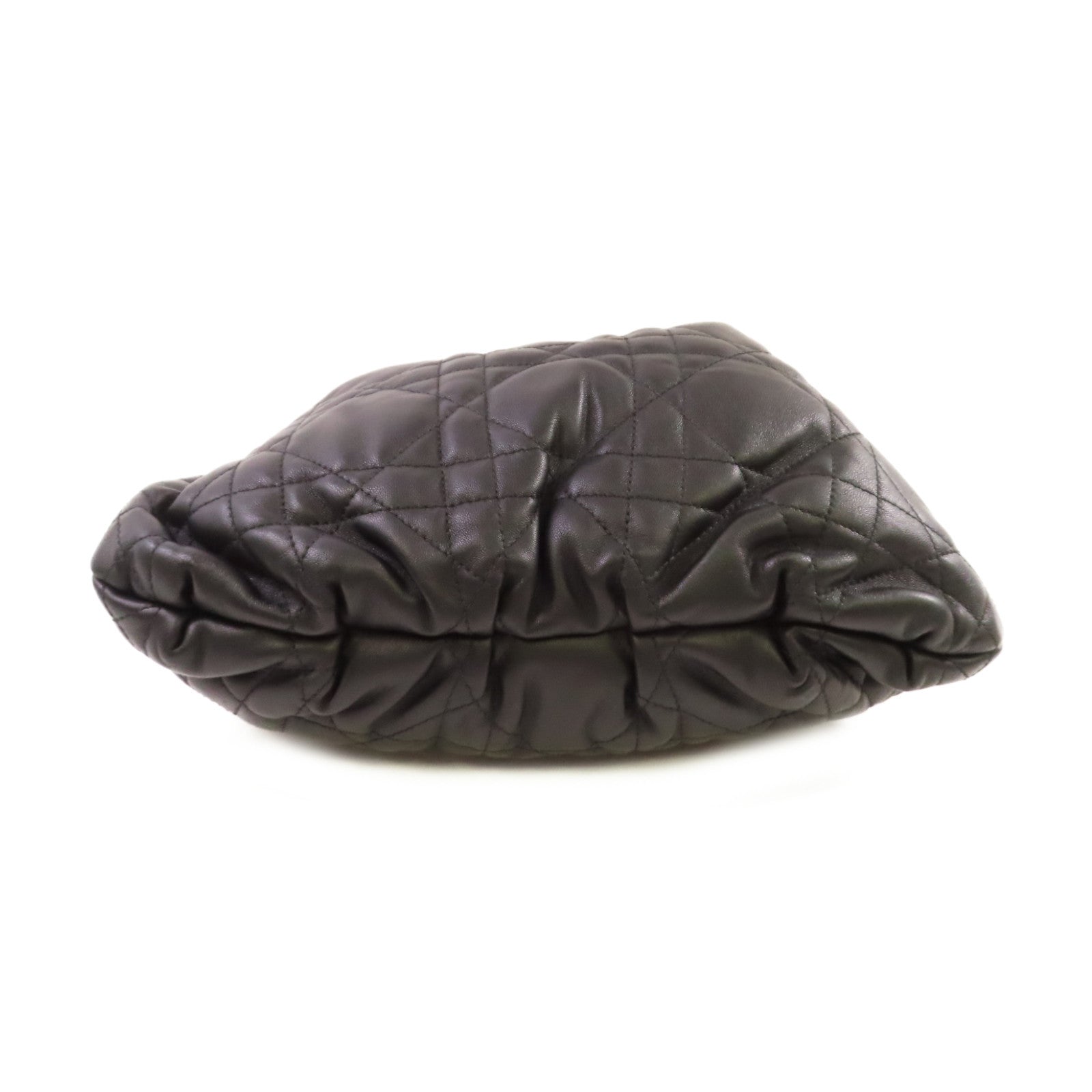 Dior 牛皮皮革Bucket Bag金扣鏈帶肩背袋黑色
