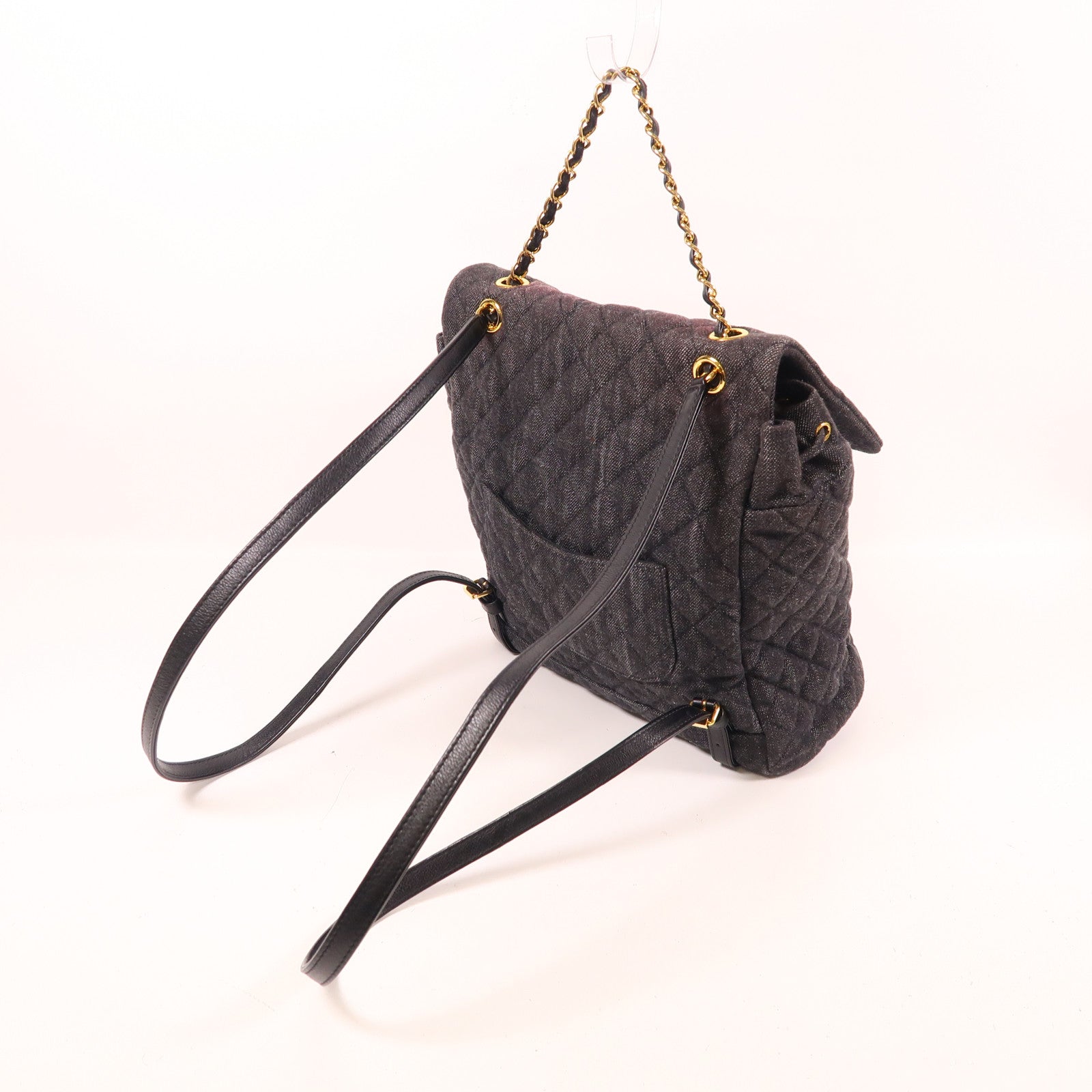 CHANEL 帆布Backpack金扣背包