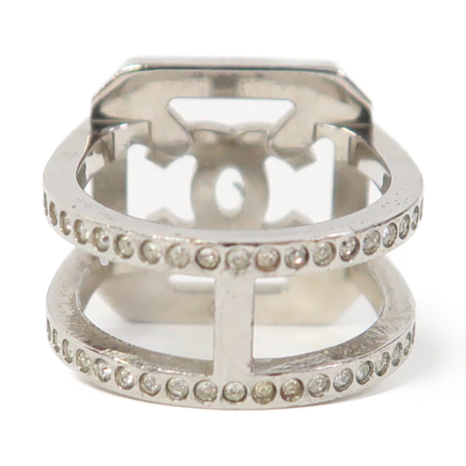 CHANEL 金屬Ring戒指銀色US#5