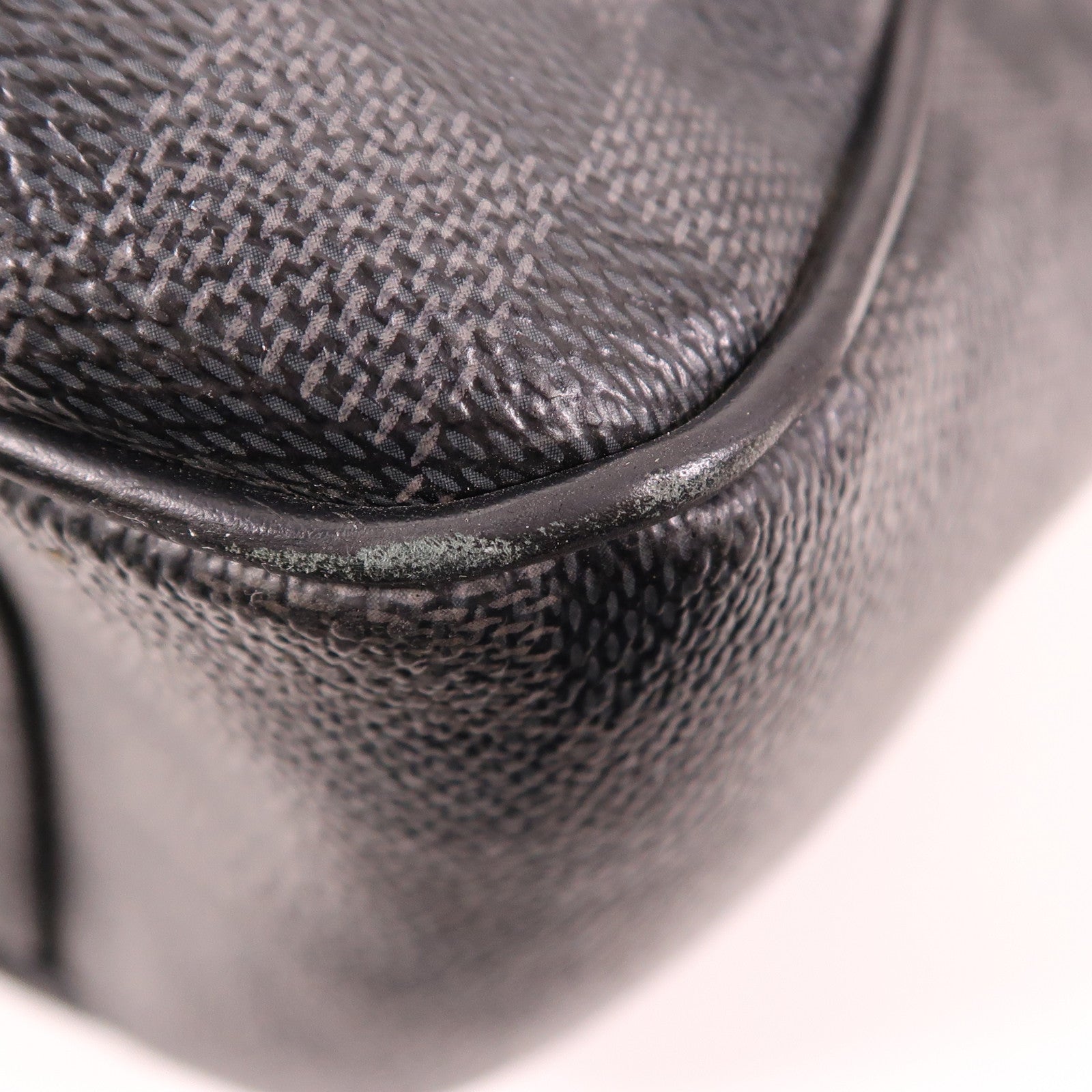 LOUIS VUITTON Damier Graphite Tadao MM銀扣手挽肩背兩用袋