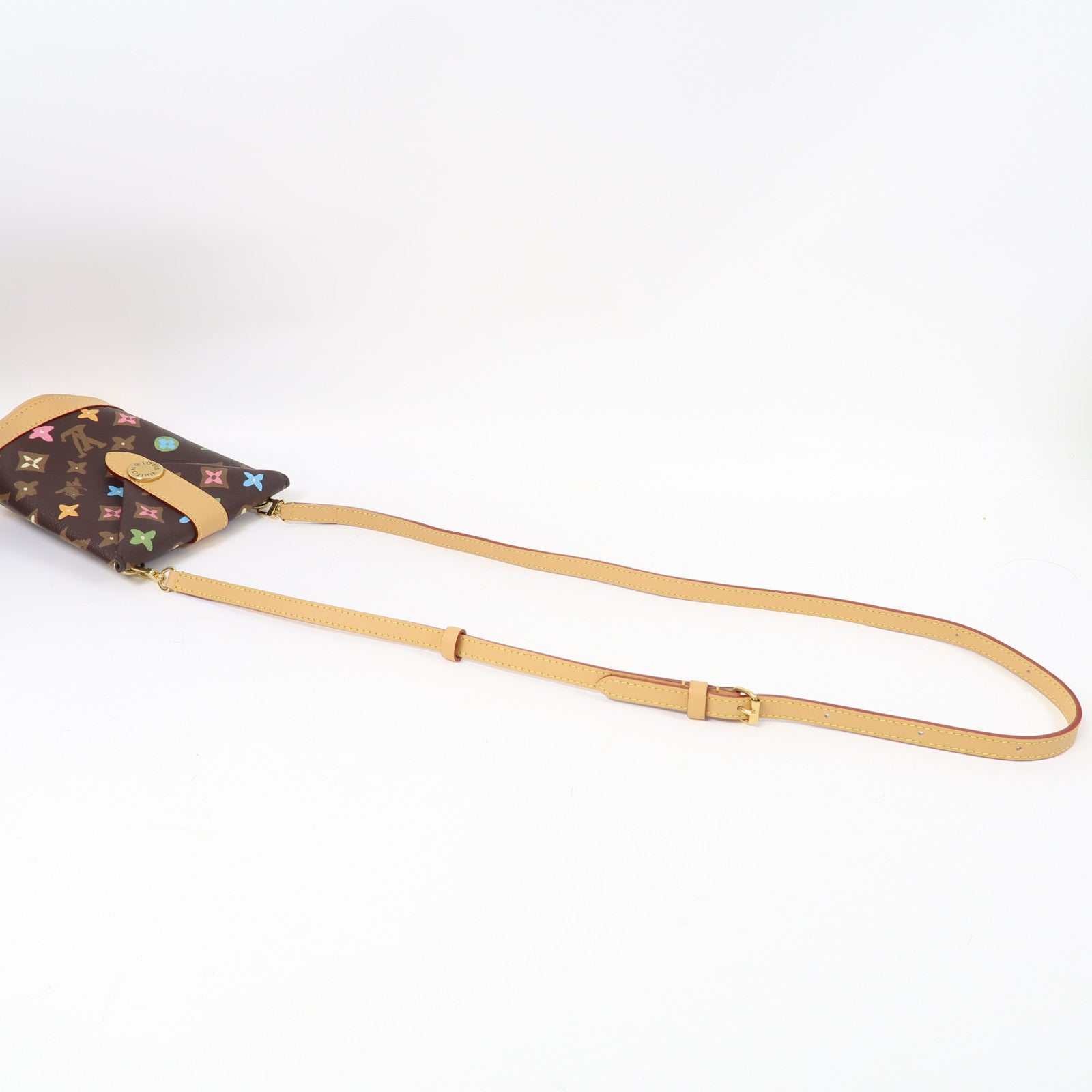 LOUIS VUITTON Monogram Craggy Envelope Pouch金扣肩背袋啡色