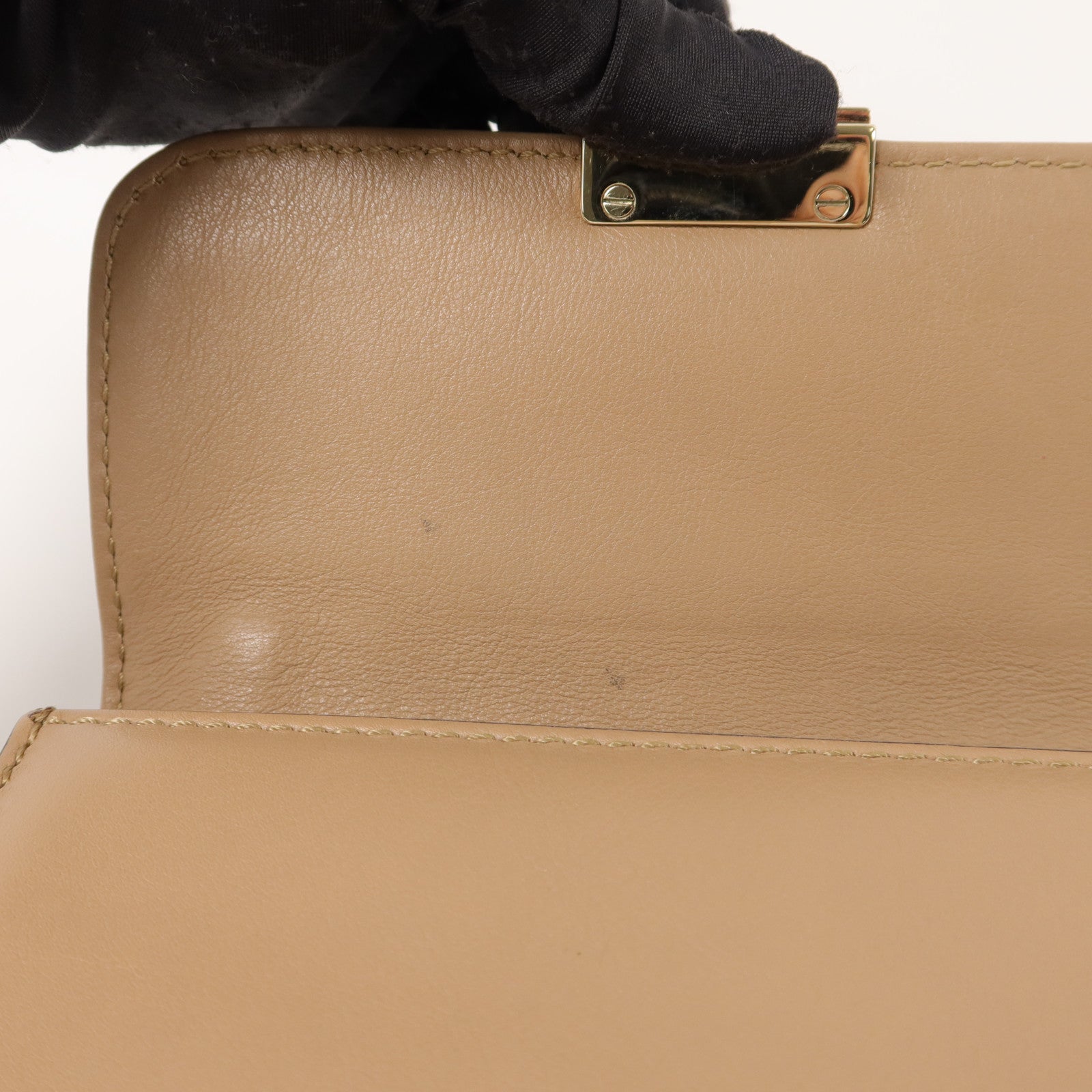 Valentino 牛皮皮革Rockstud Glam Lock Flap Bag鏈帶肩背袋