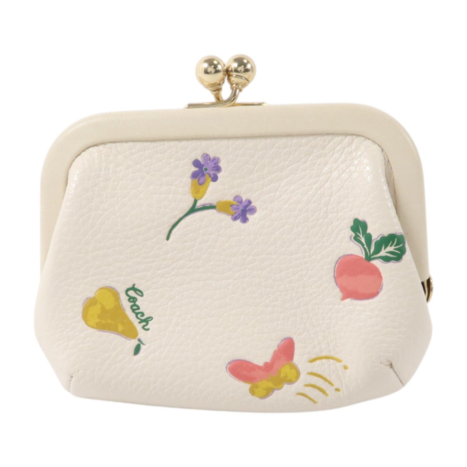 COACH 皮革Nora Kisslock Coin Purse零錢包
