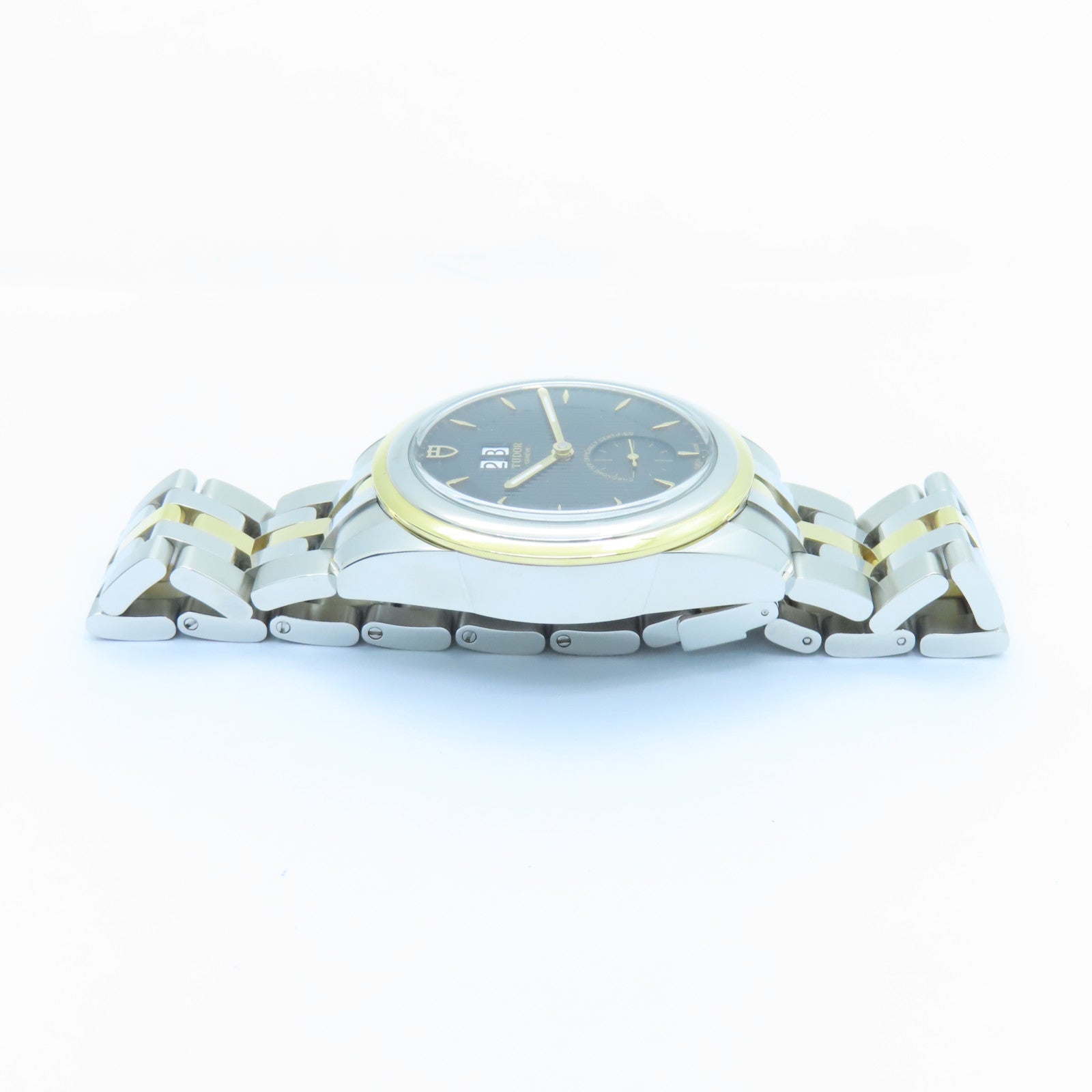 TUDOR Glamor Double Date 42MM Stainless Steel/18K Gold Watch Automatic Movement Black