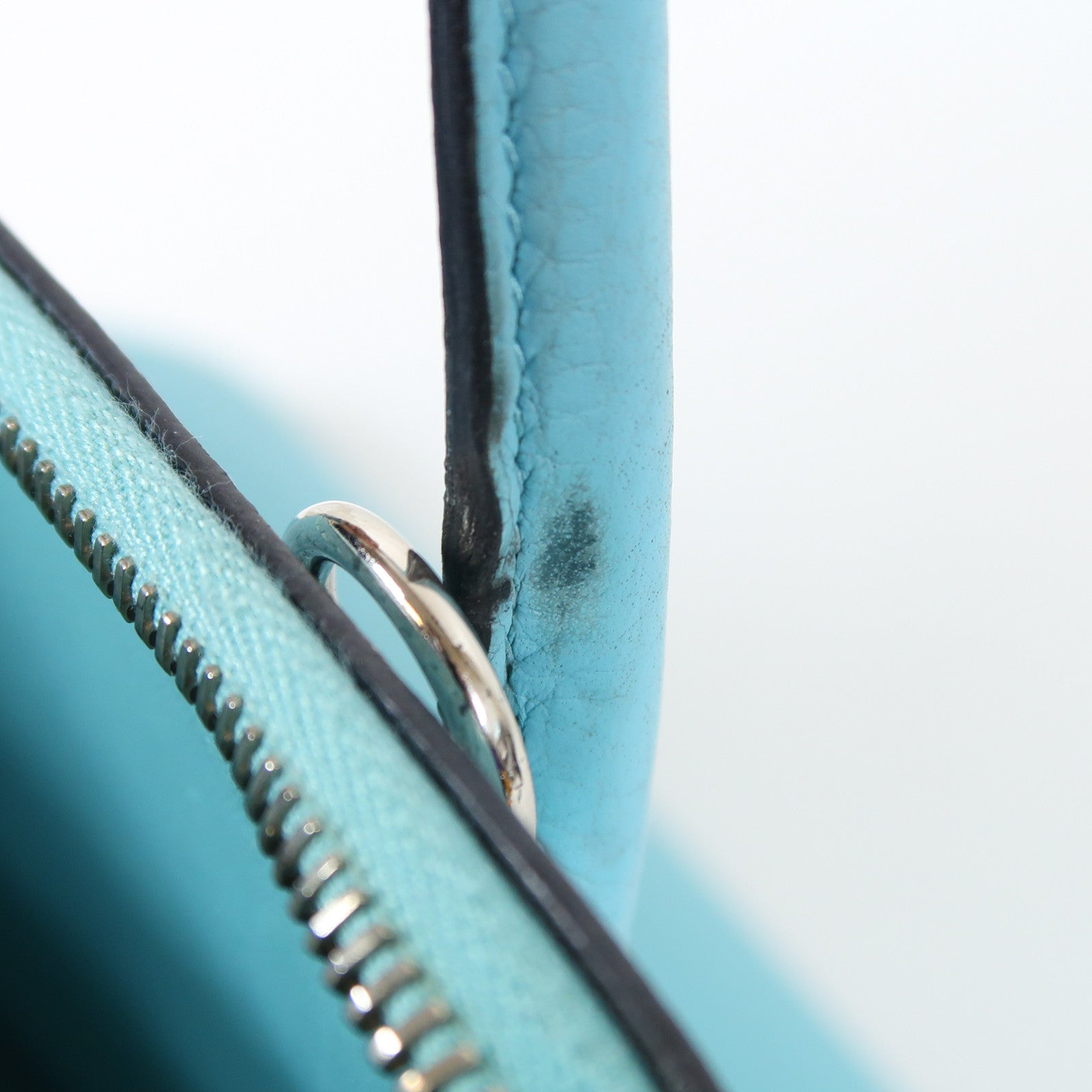 HERMES PHW Bolide 31 2 Way Shoulder Bag Handbag Clemence Leather Bleu Atoll/Blue