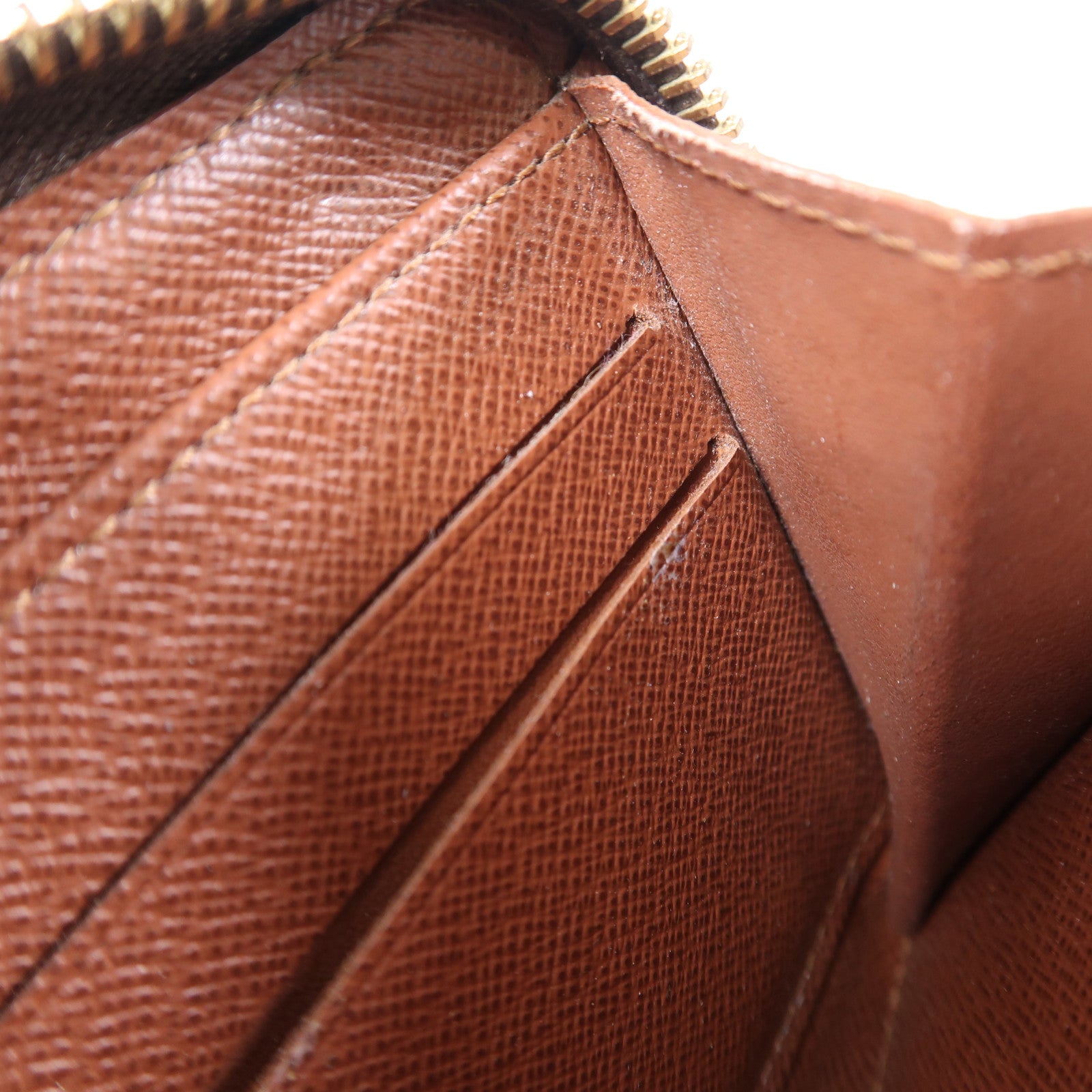 LOUIS VUITTON MonogramZipper Long Wallet金扣拉鍊長錢包啡色