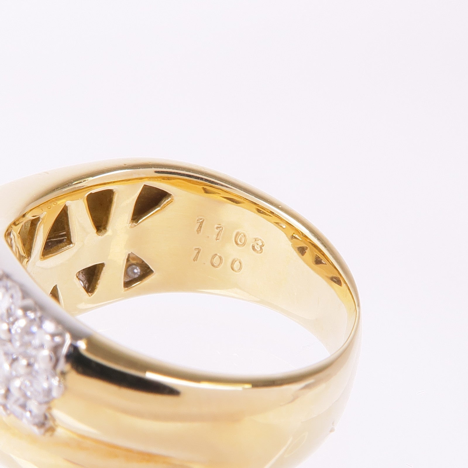 JEWELRY 18K黃金/PT900鉑金Diamond Ring鑽石戒指US#6