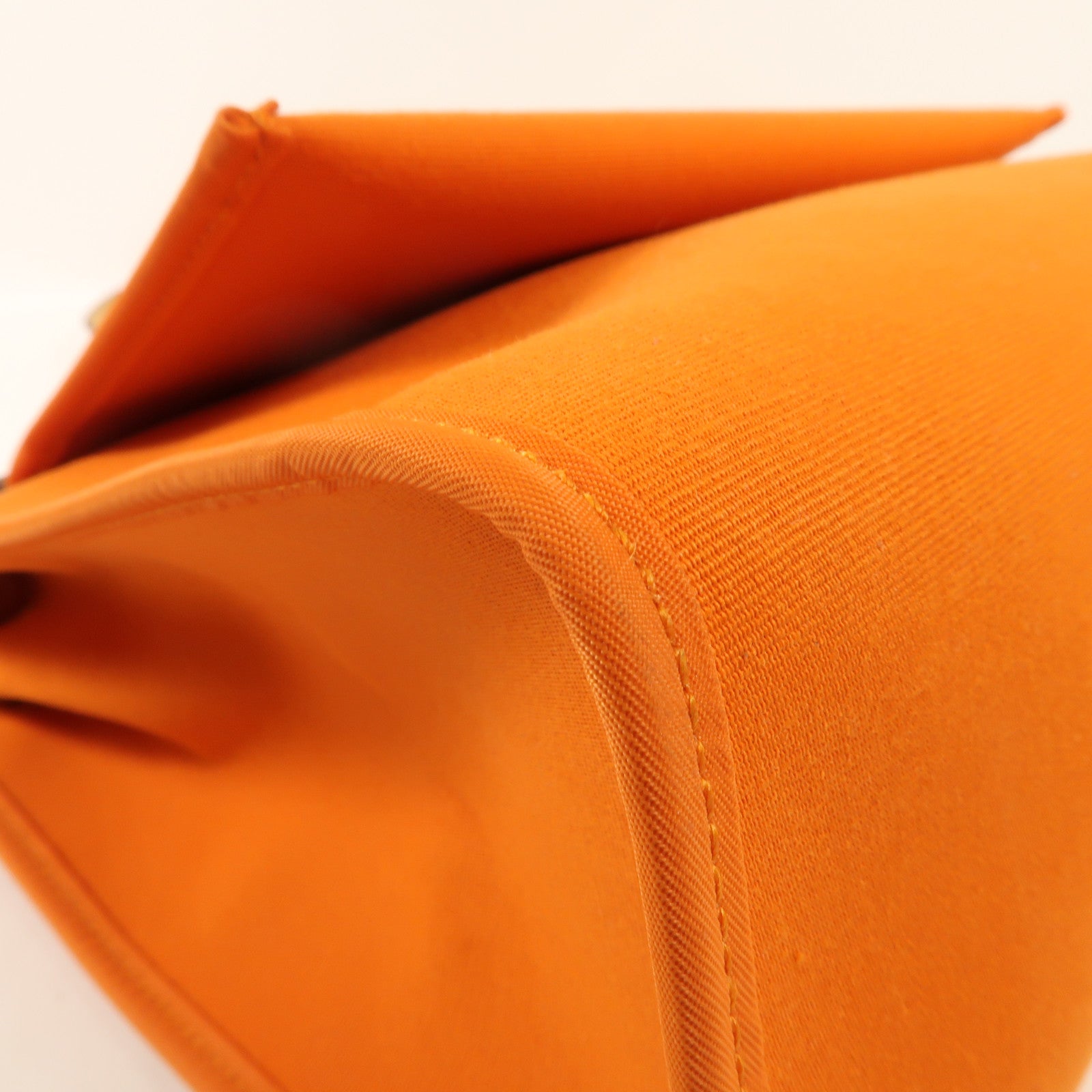 HERMES 帆布Herbag PM銀扣手挽肩背兩用袋Orange