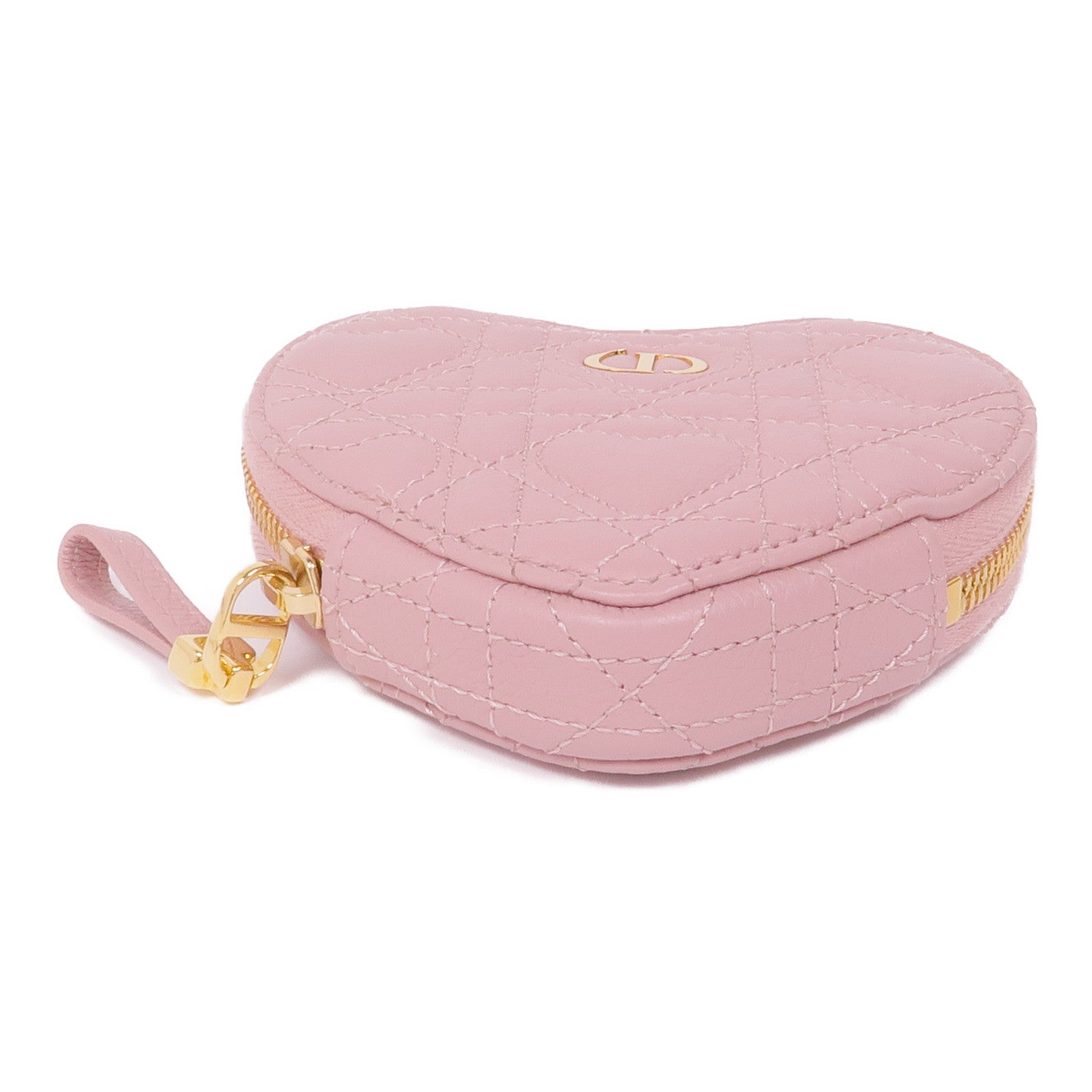 Dior 牛皮皮革Caro Heart Chain Shoulder Bag金扣鏈帶肩背袋