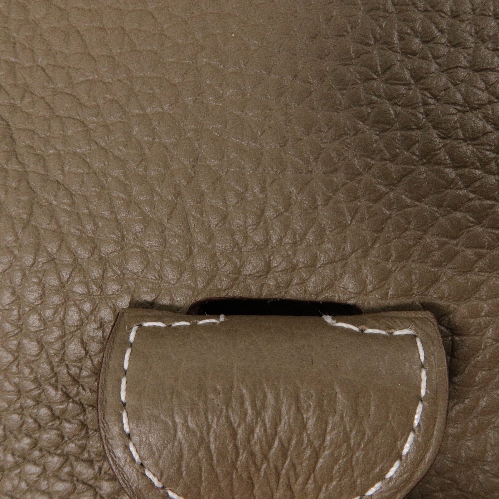 HERMES Clemence皮革Evelyne GM肩背袋Etoupe