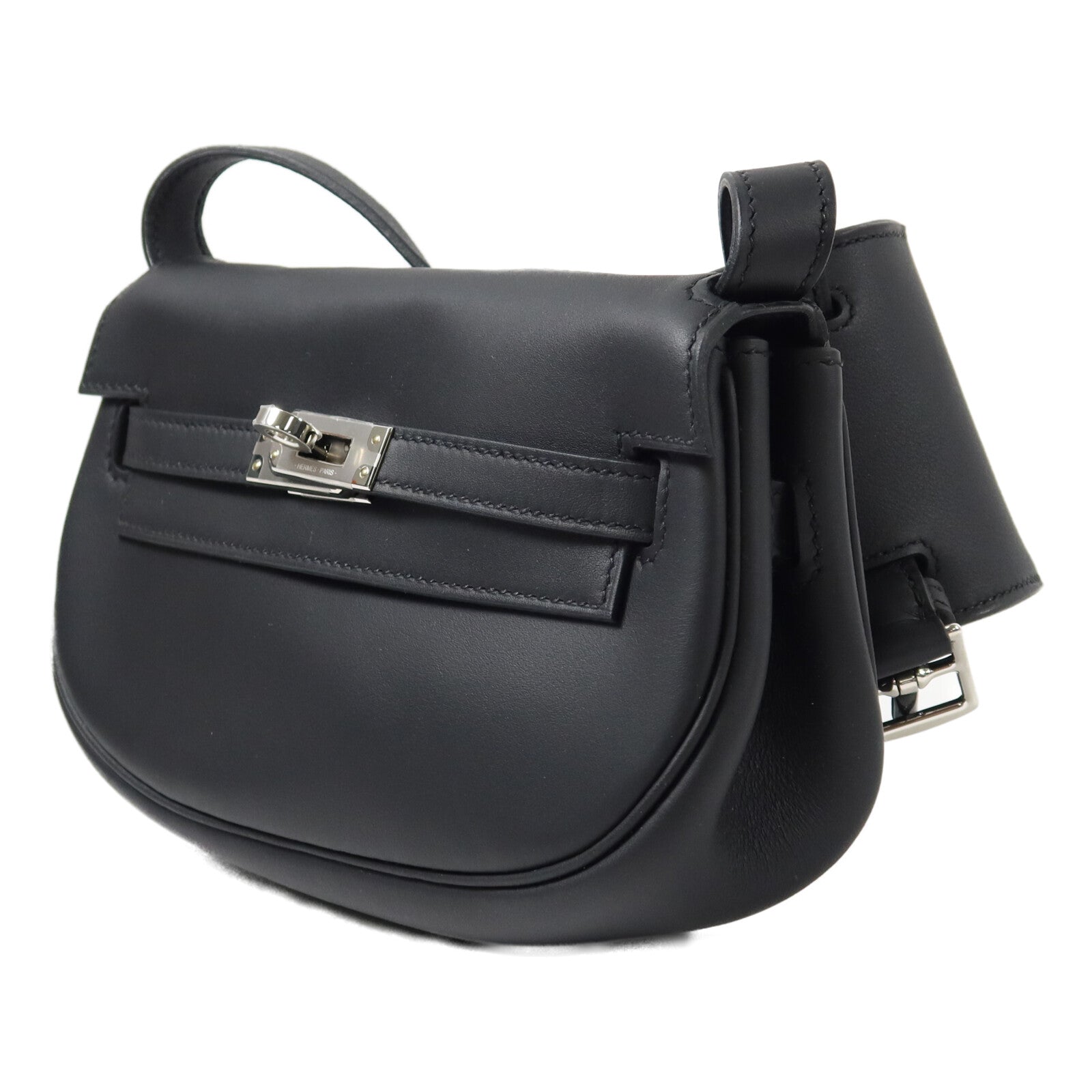 HERMES Swift皮革Kelly Moove肩背袋Noir