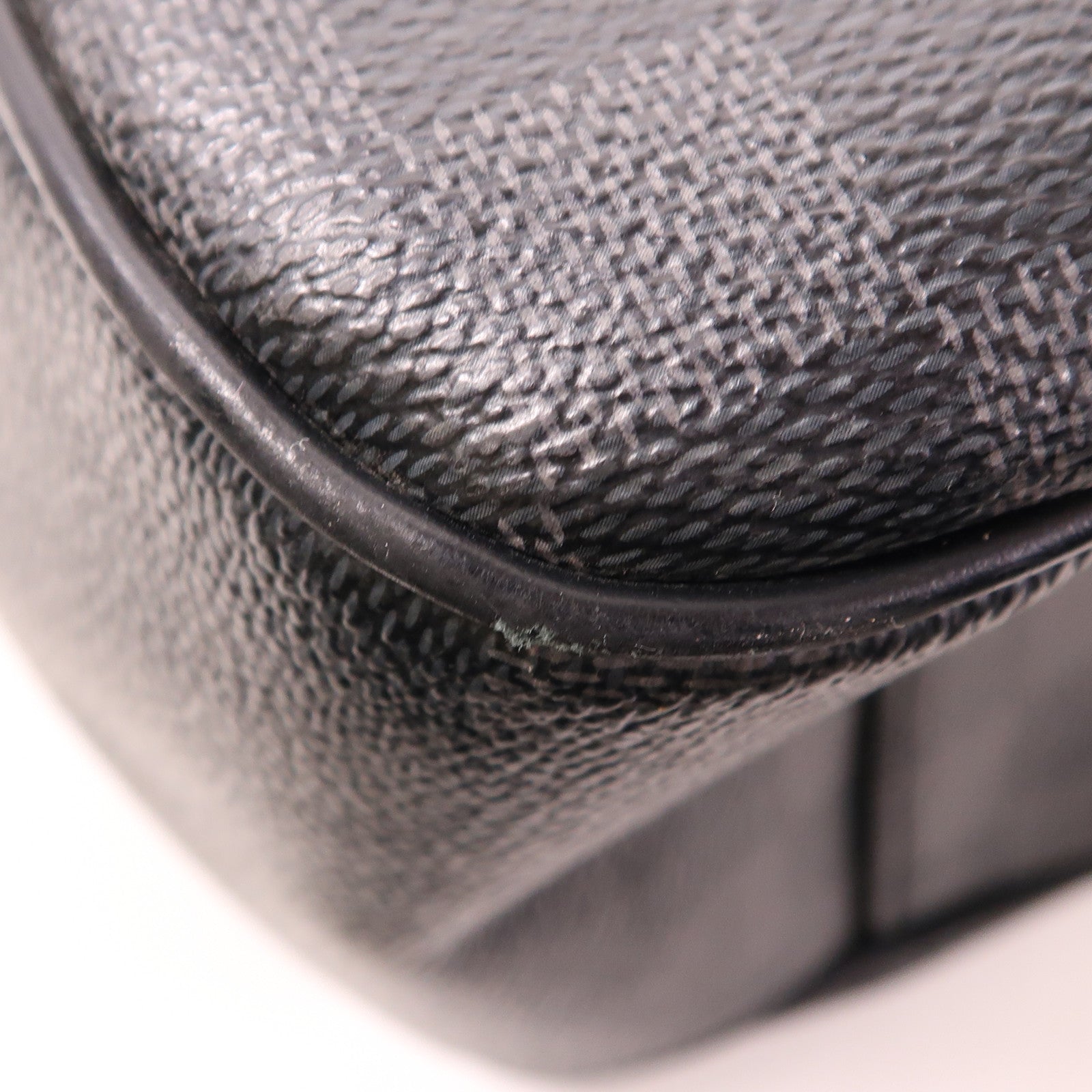LOUIS VUITTON Damier Graphite Tadao MM銀扣手挽肩背兩用袋